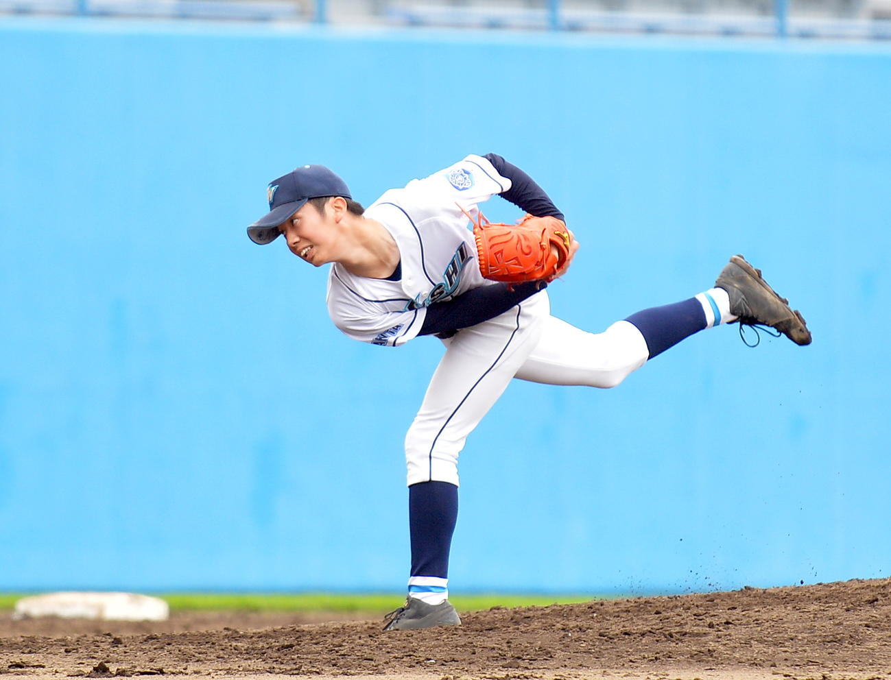 秋田西対西目　4安打完封の秋田西・阿部（撮影・鎌田直秀）