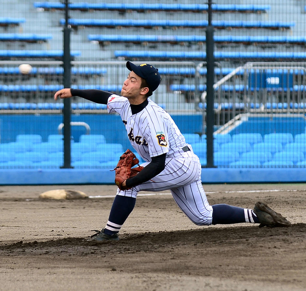 5回1安打無失点と好投した東海大静岡翔洋・原