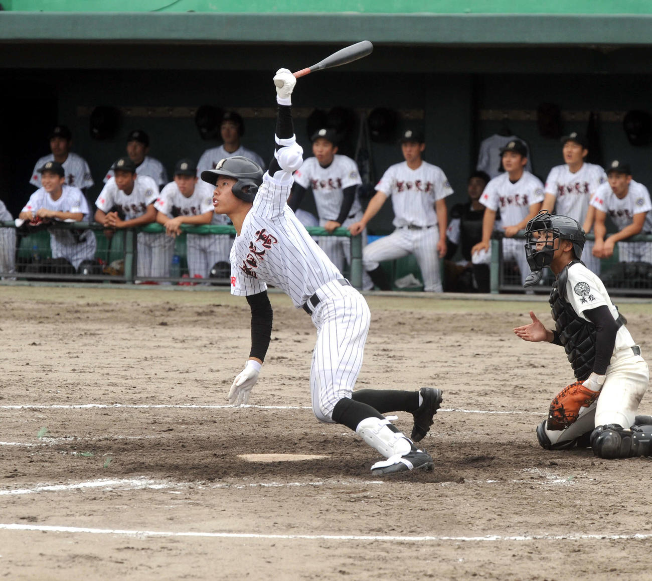 打席では警戒され2四球、3打数1安打に終わった磐田東・二俣