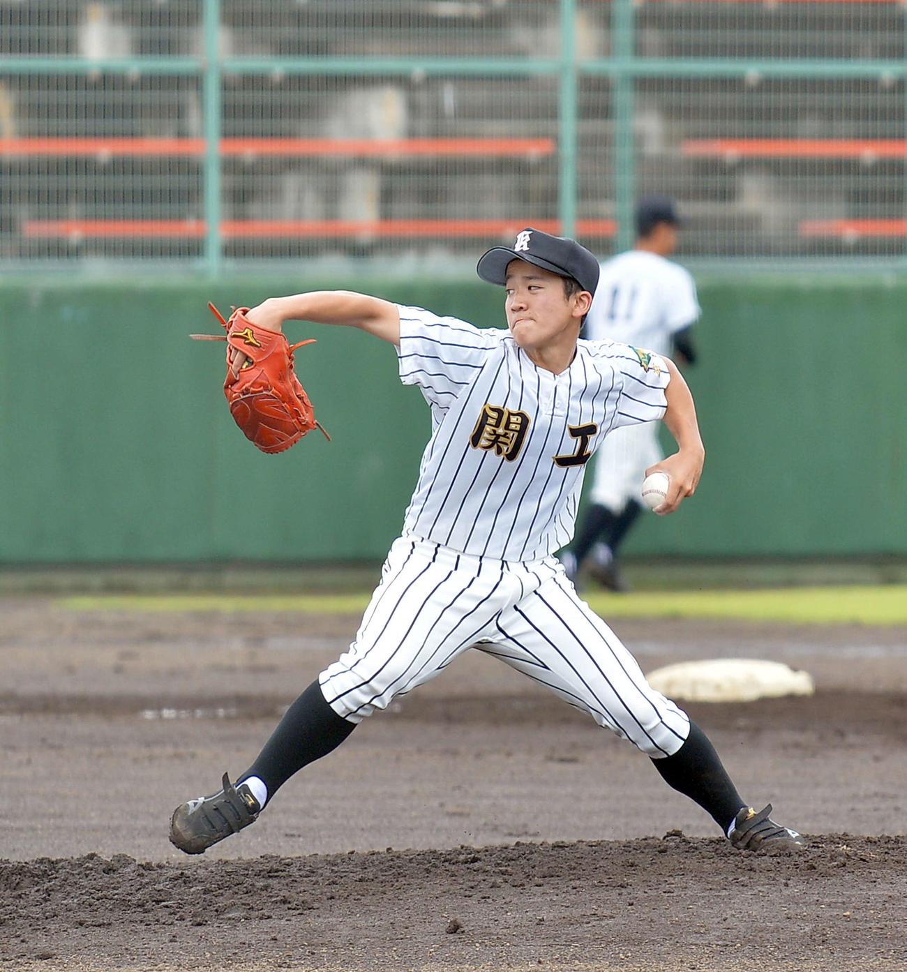 一関工対花巻南　緩急をつけた投球で3安打完封の一関工・小野寺（撮影・鎌田直秀）