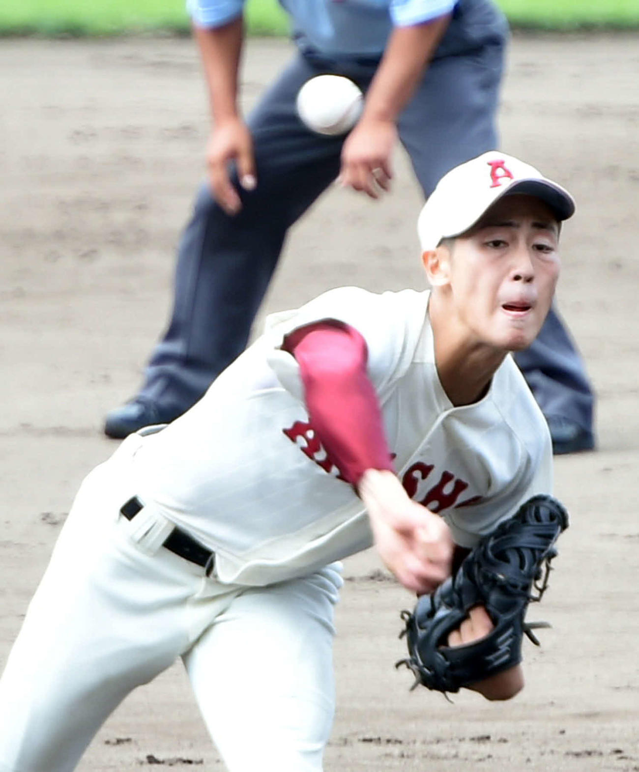 完投した秋田商・石川