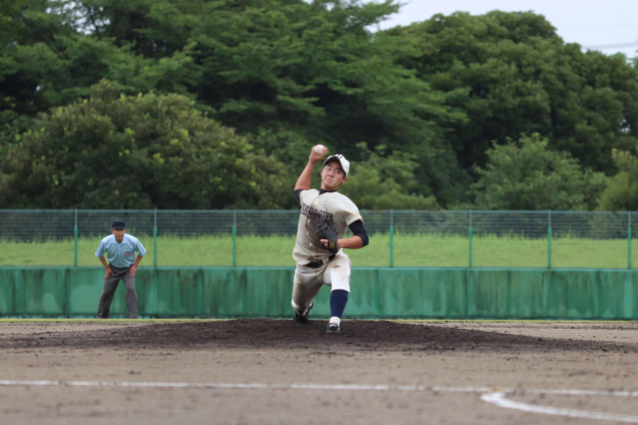 宇都宮対高根沢　救援で好投した宇都宮・風間奏人（撮影・澤田直人）