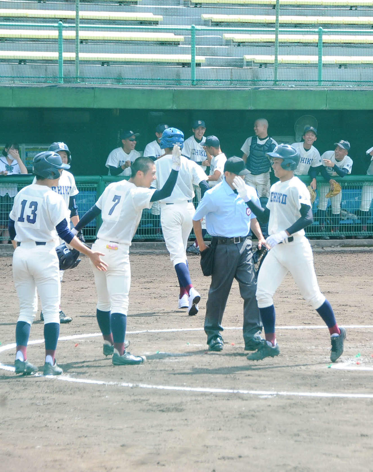 3回裏に3ランを放った新潟第一・近藤
