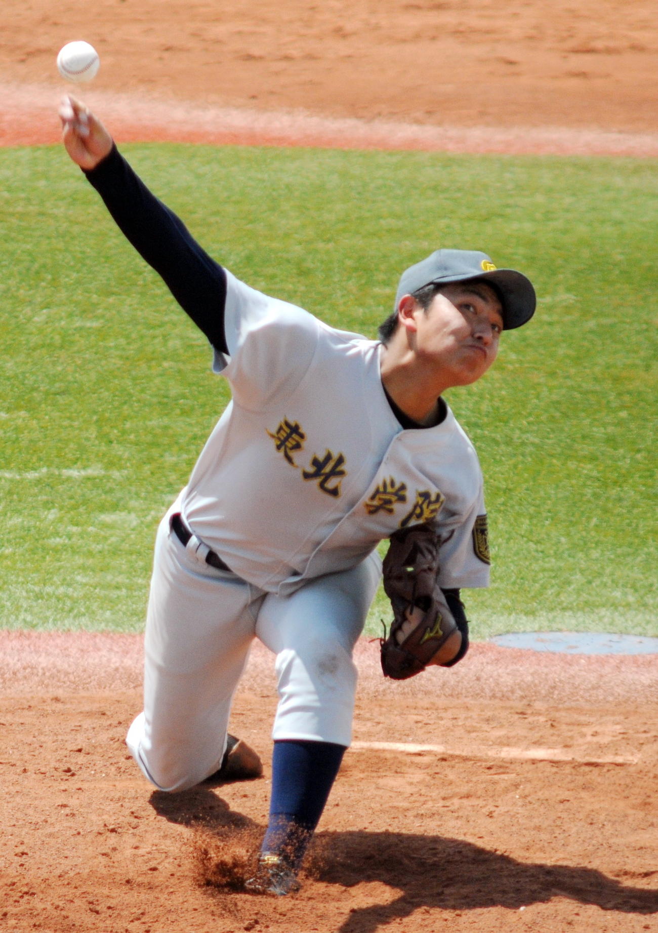 東北学院対古川学園　東北学院エース井上は5回3安打1失点でゲームメーク