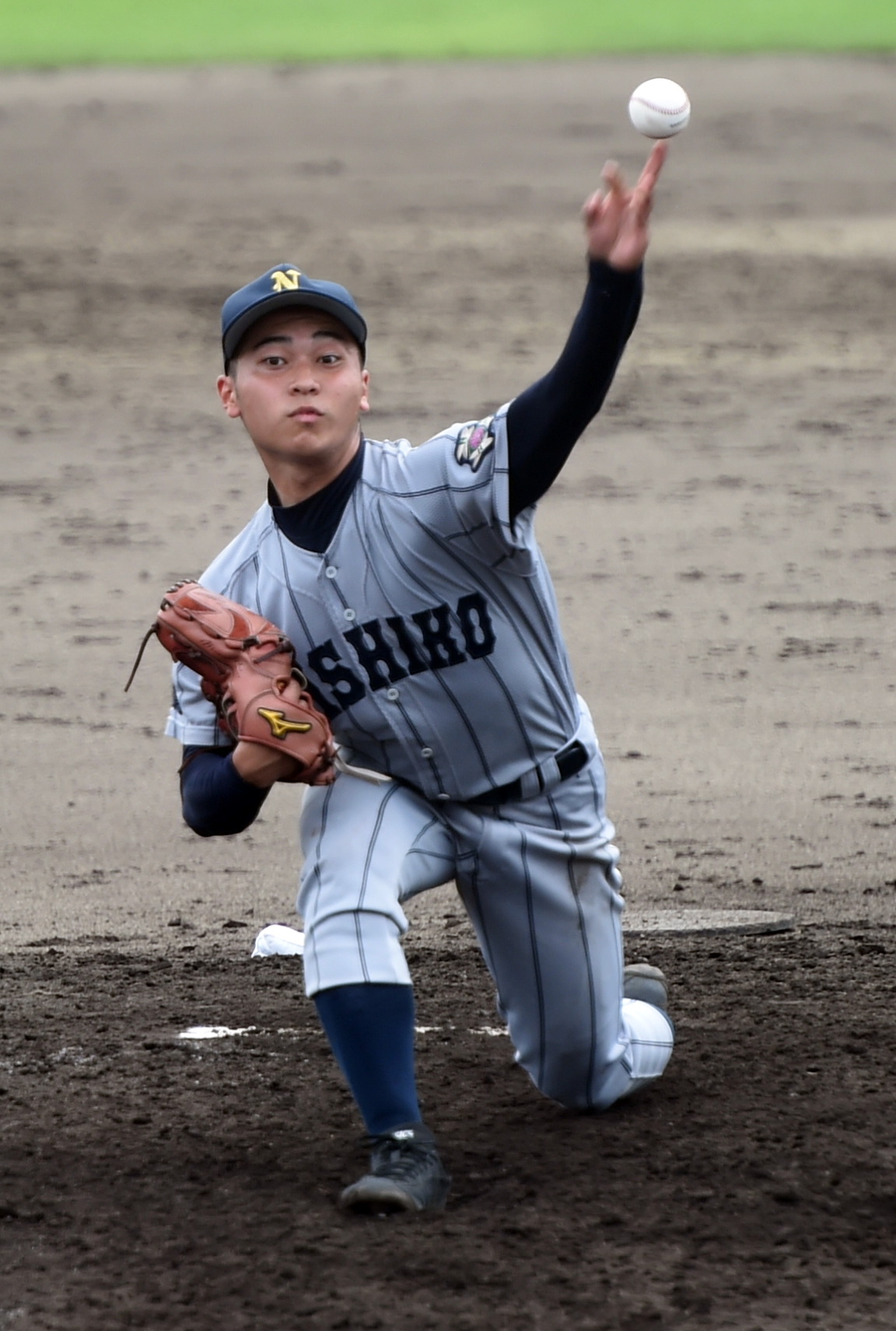 福島西対会津農林　1安打完封した福島西・本田直（撮影・山田愛斗）