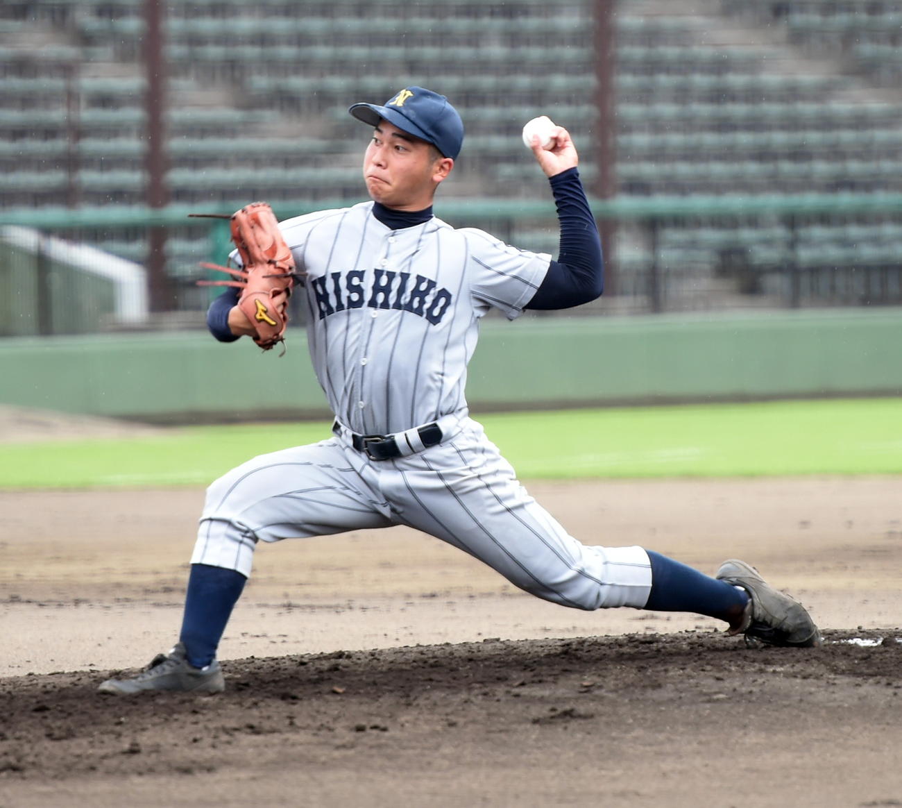 福島西対会津農林　1安打完封した福島西・本田直（撮影・山田愛斗）
