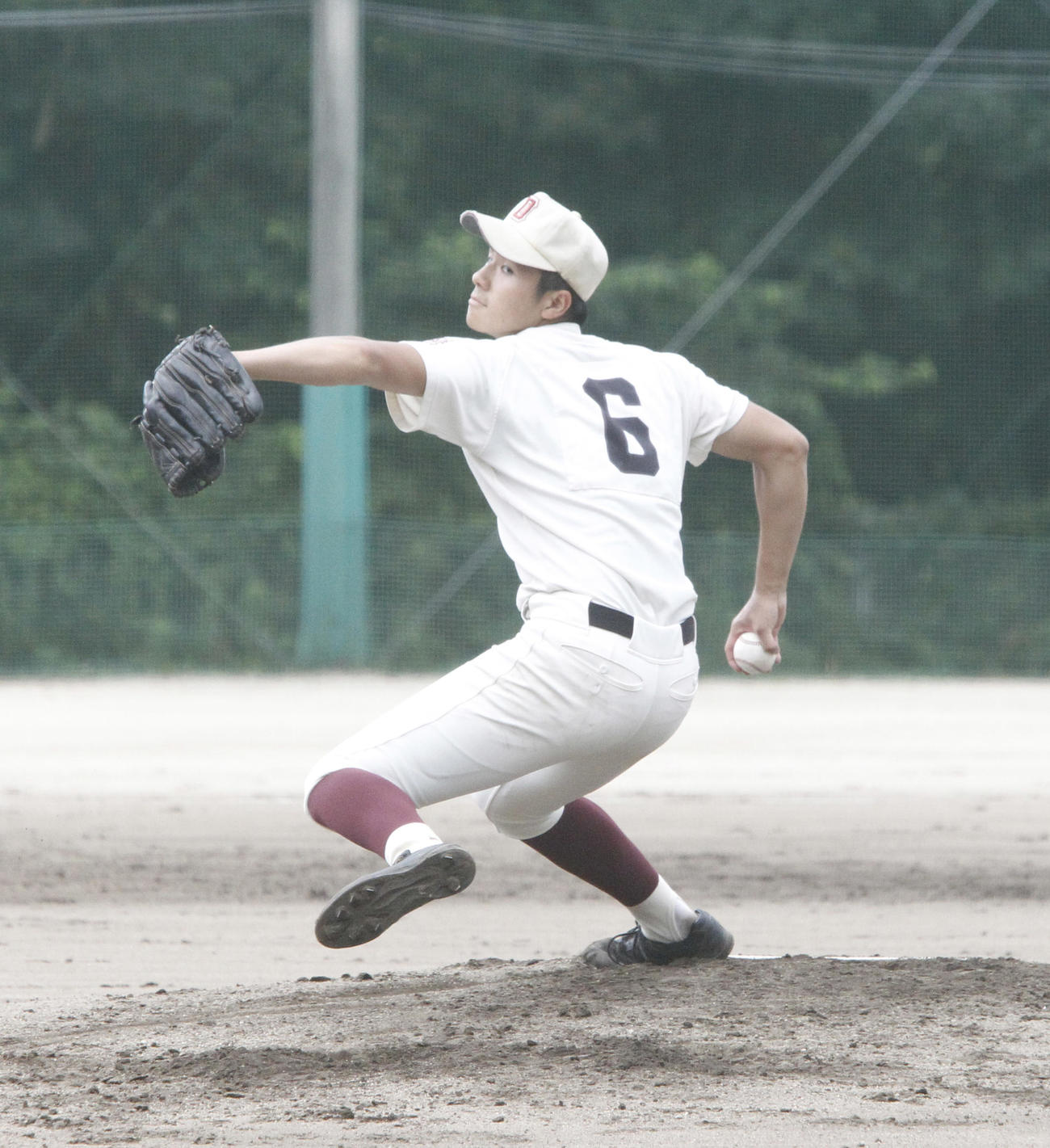 福岡大大濠対純真　7回無失点と力投した福岡大大濠の宮本光志朗内野手（撮影・菊川光一）