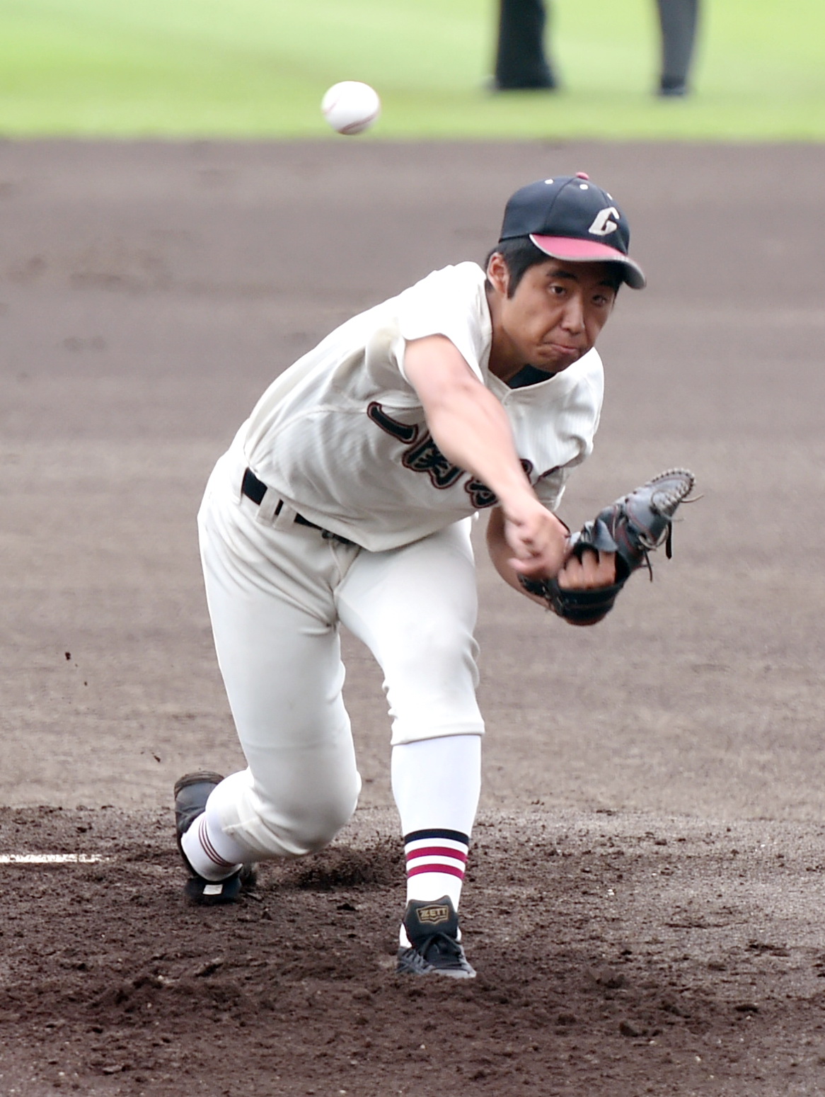 一関学院対盛岡大付　試合を作った一関学院先発・菊池（撮影・山田愛斗）