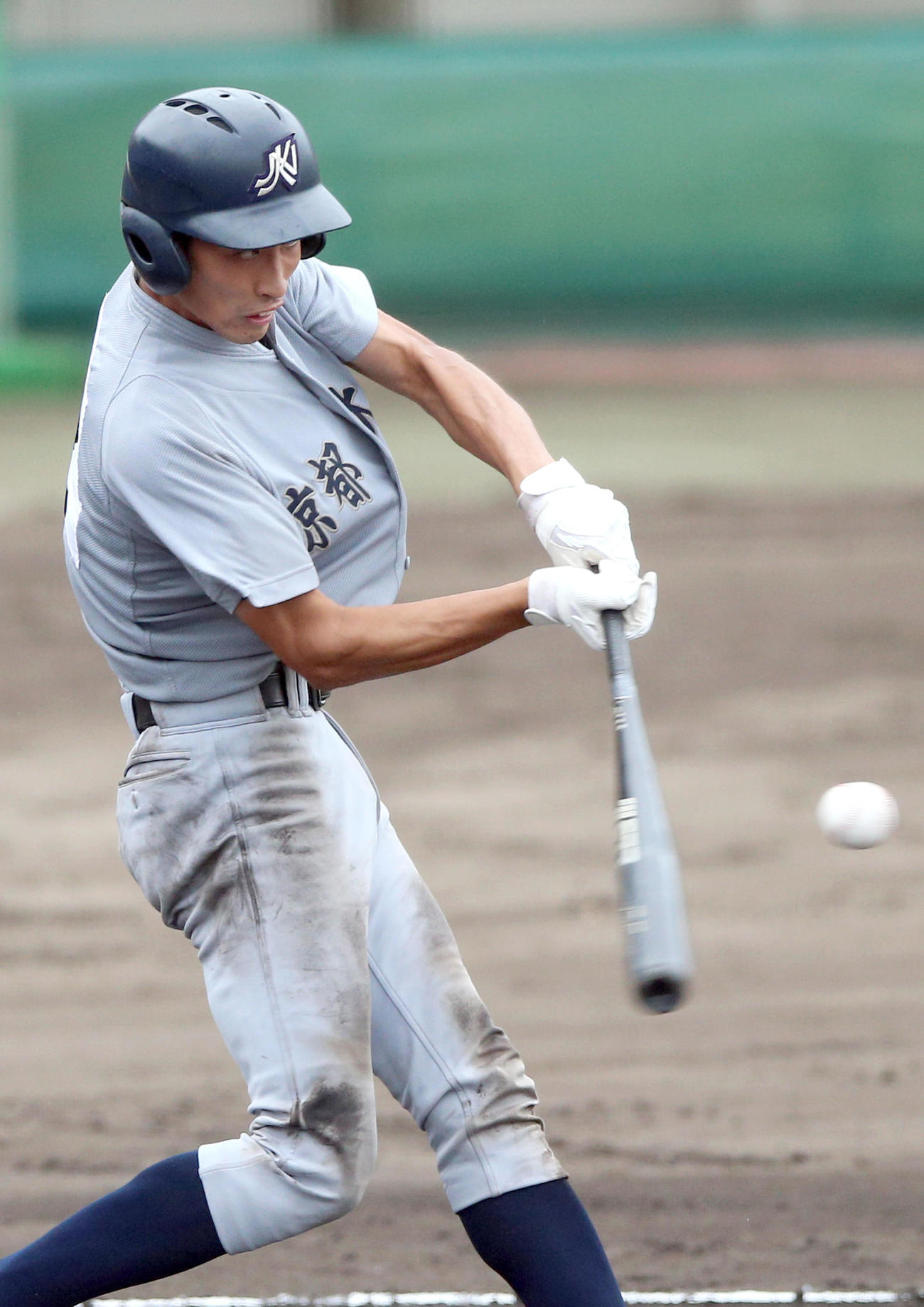 洛西対京都外大西　5回裏京都外大西無死、山下は中飛に倒れる（撮影・上山淳一）