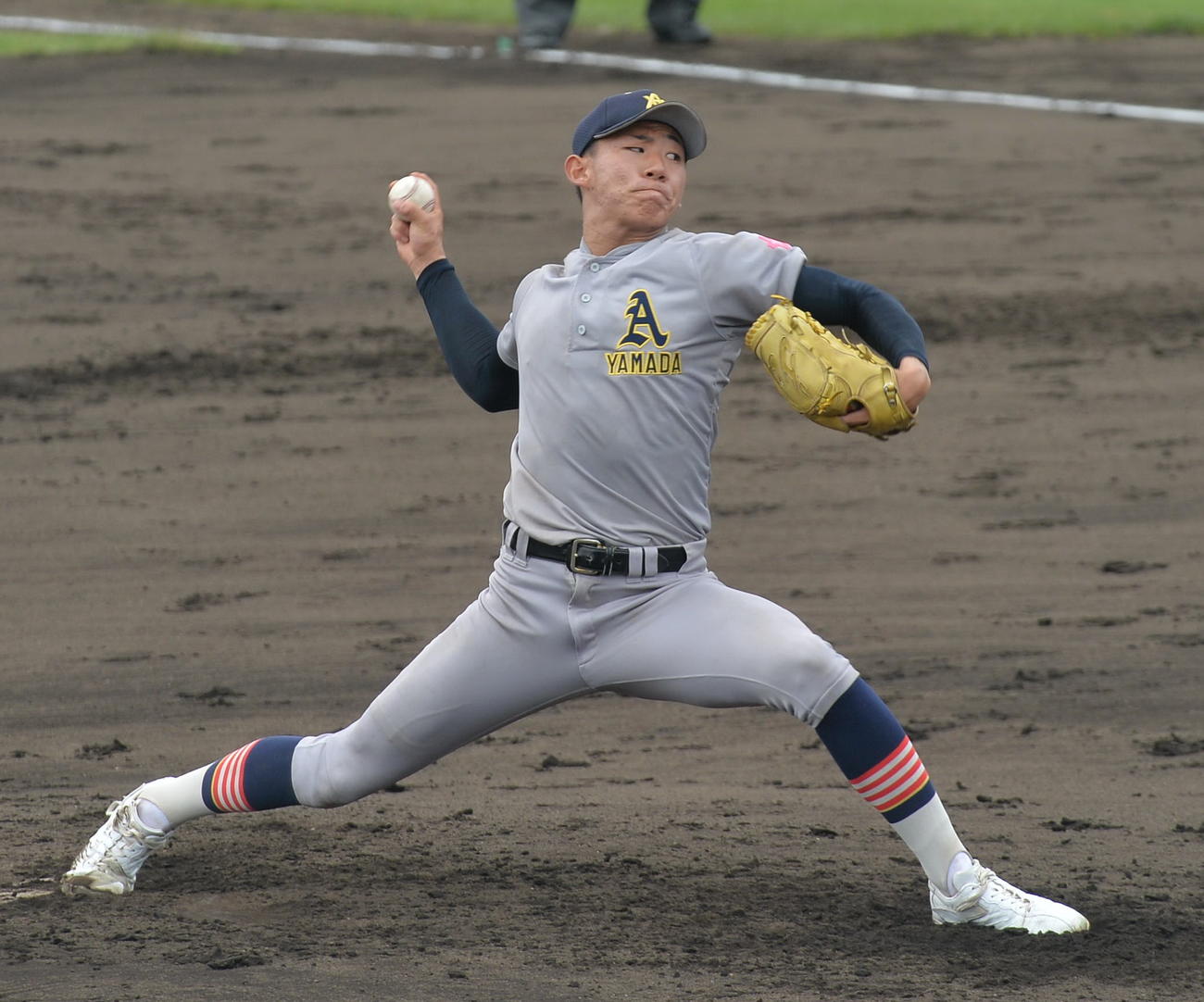 八戸学院光星対青森山田　先発した青森山田・小牟田（撮影・佐藤究）　