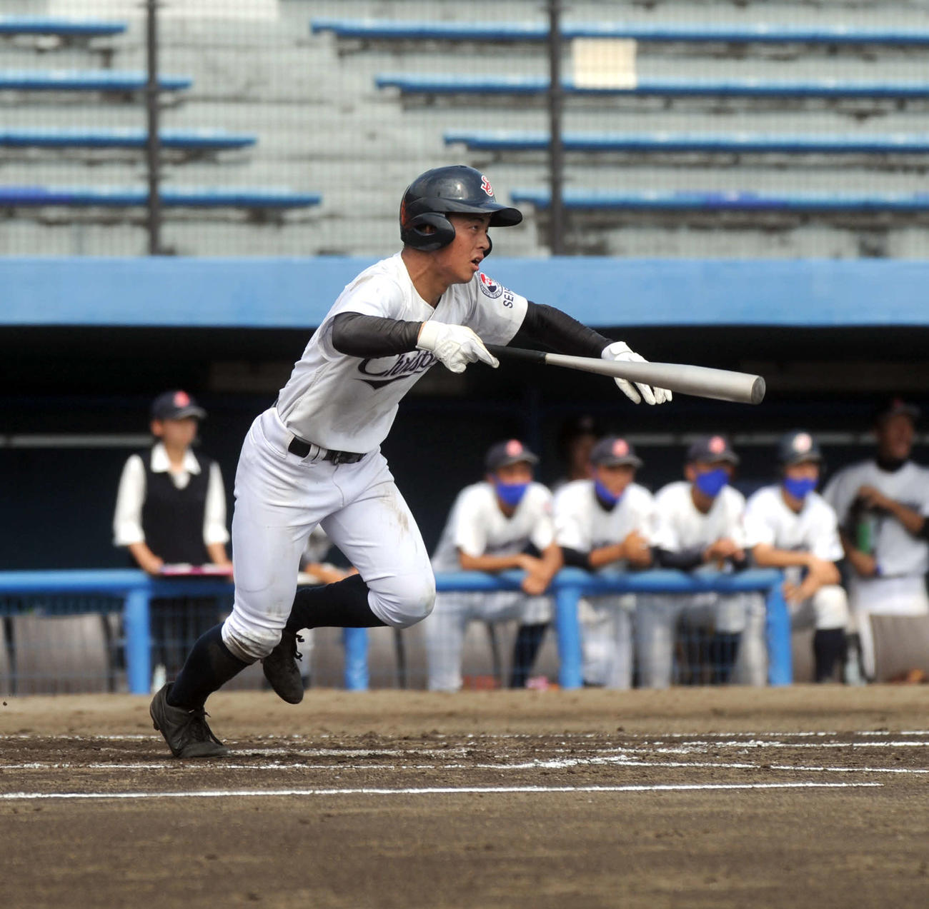 決勝戦で3打点を挙げ、優勝に貢献した聖隷クリストファーの中島