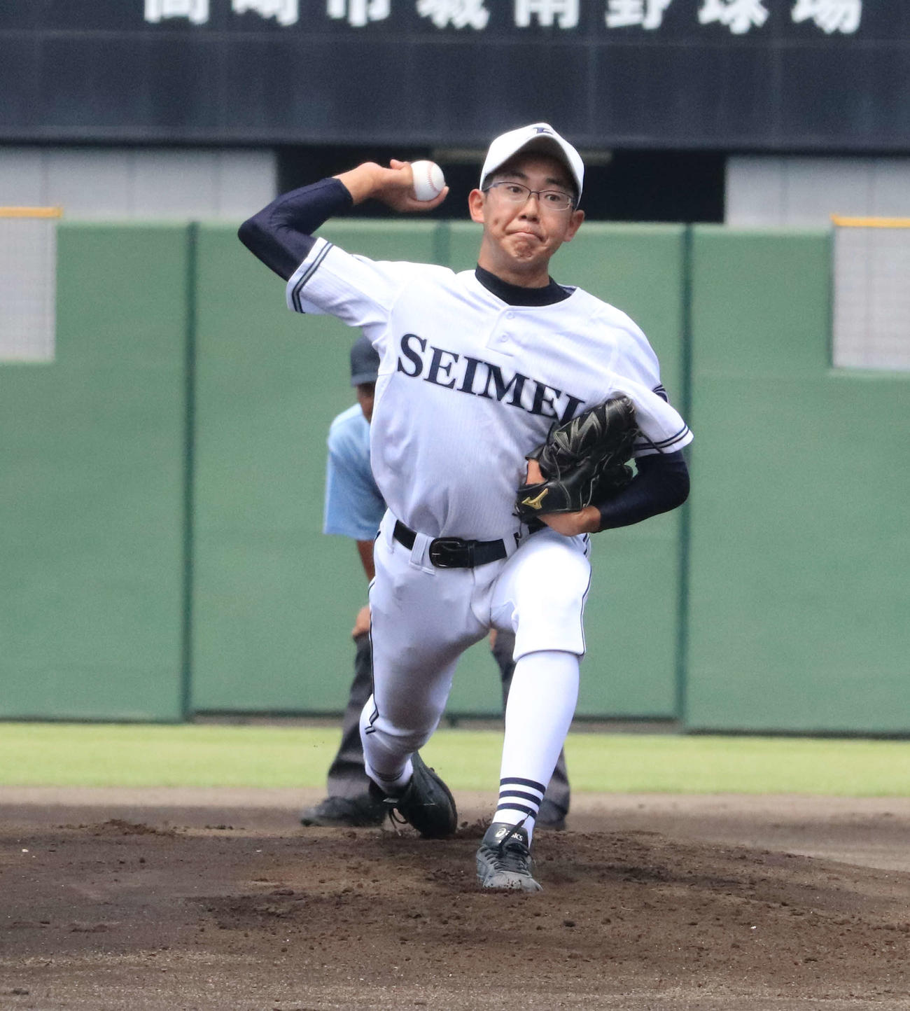 市太田対伊勢崎清明　9回完投し、被安打6失点4で勝利に貢献した伊勢崎清明・清水（撮影・小早川宗一郎）