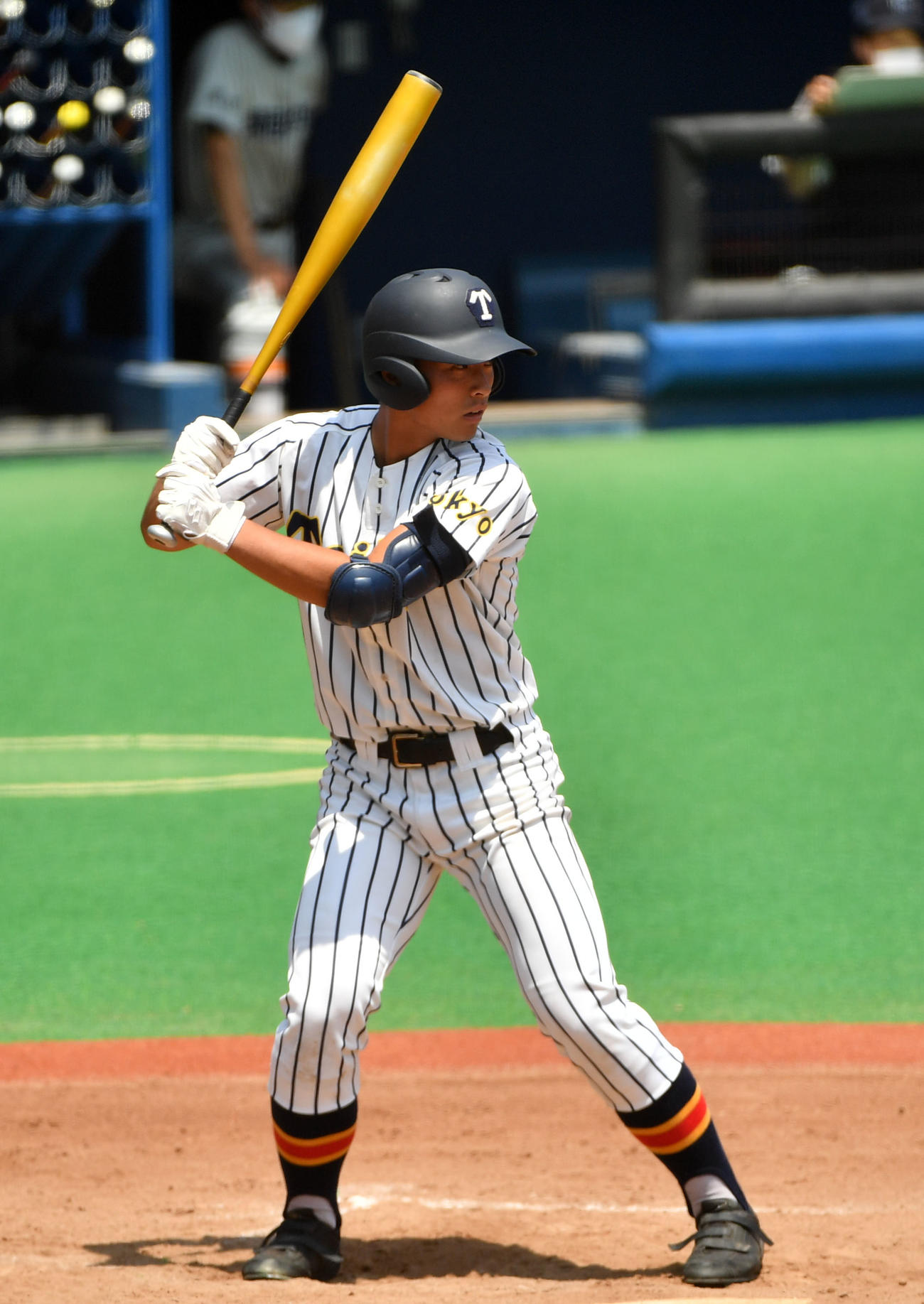東亜学園対帝京　8回裏帝京1死満塁、代打で登場した小山（撮影・横山健太）