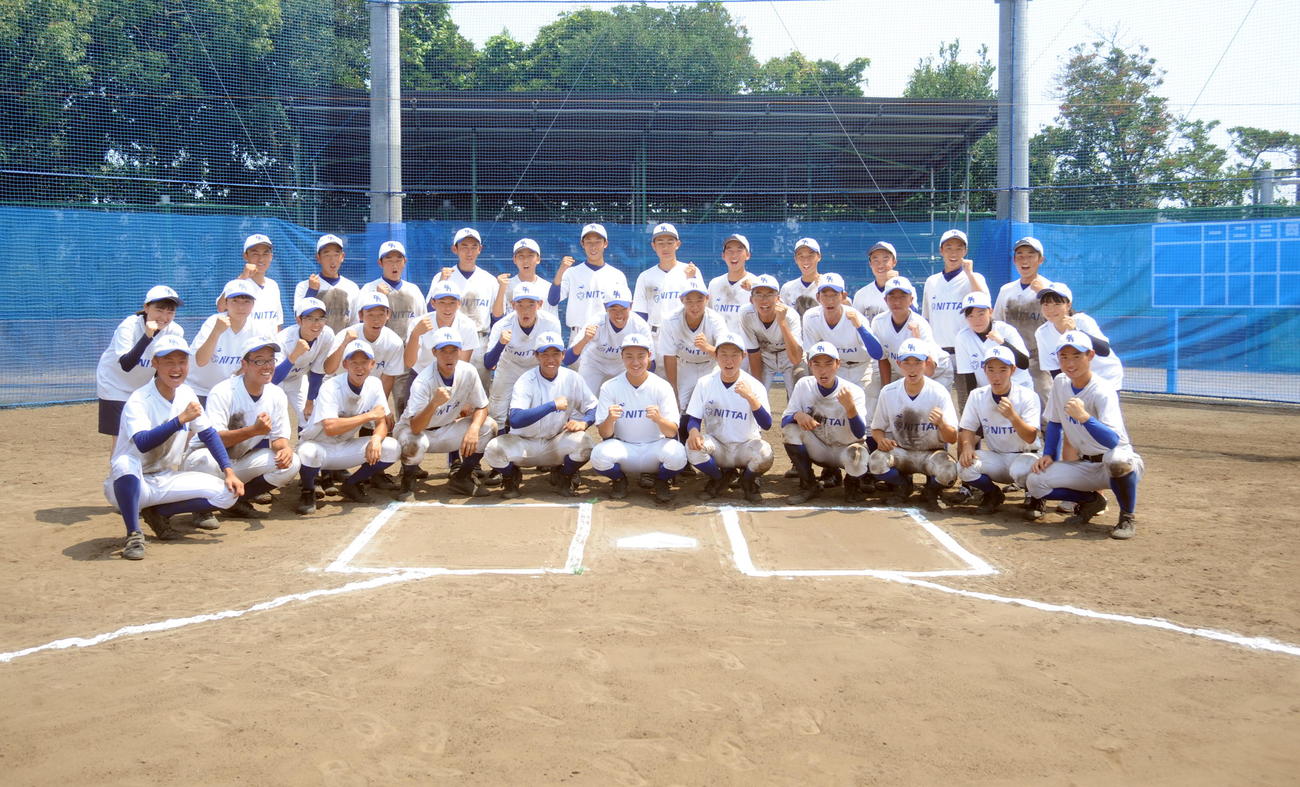 県大会出場を目指す浜松日体ナイン（2020年8月5日撮影）