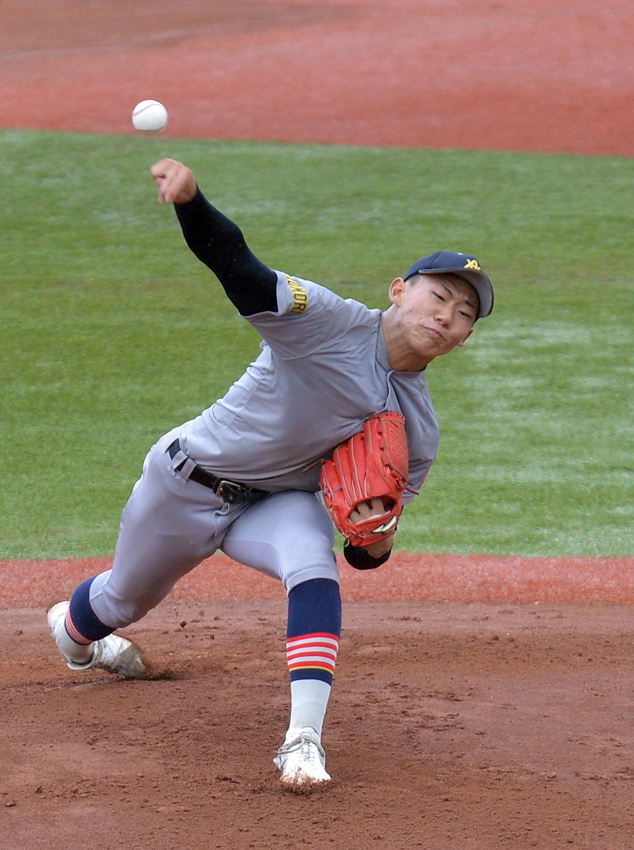 鶴岡東対青森山田　9回14奪三振も4失点した青森山田・小牟田（撮影・鎌田直秀）