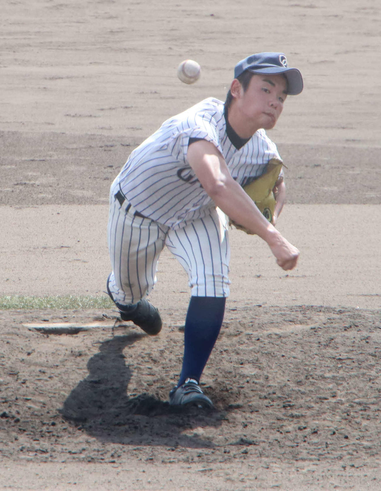 近大付戦の6回裏から登板した大院大・堀口真優は3回を無安打無失点と好投する（撮影・南谷竜則）
