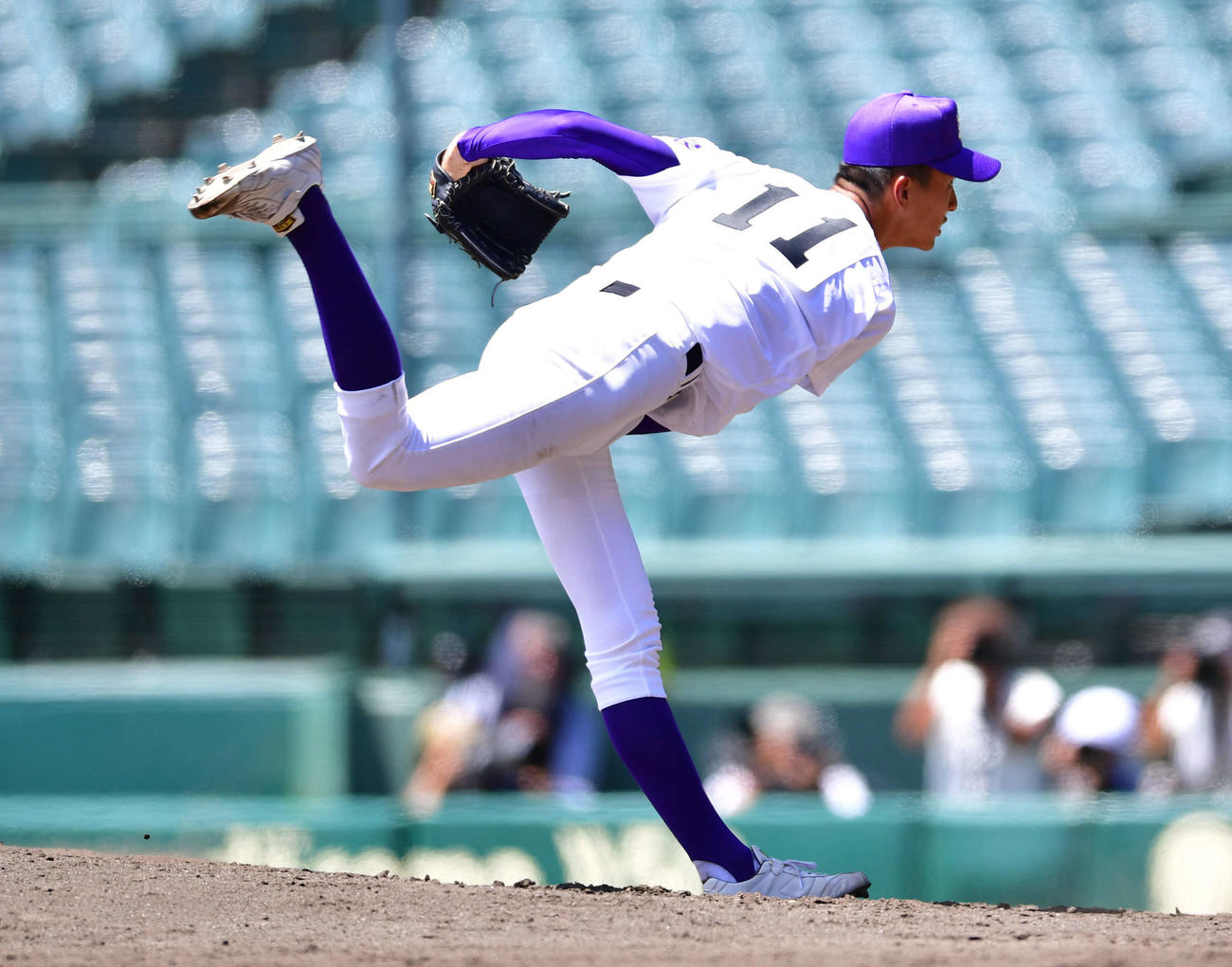 広島新庄対天理　9回表より登板した、天理2番手の達孝太（撮影・岩下翔太）