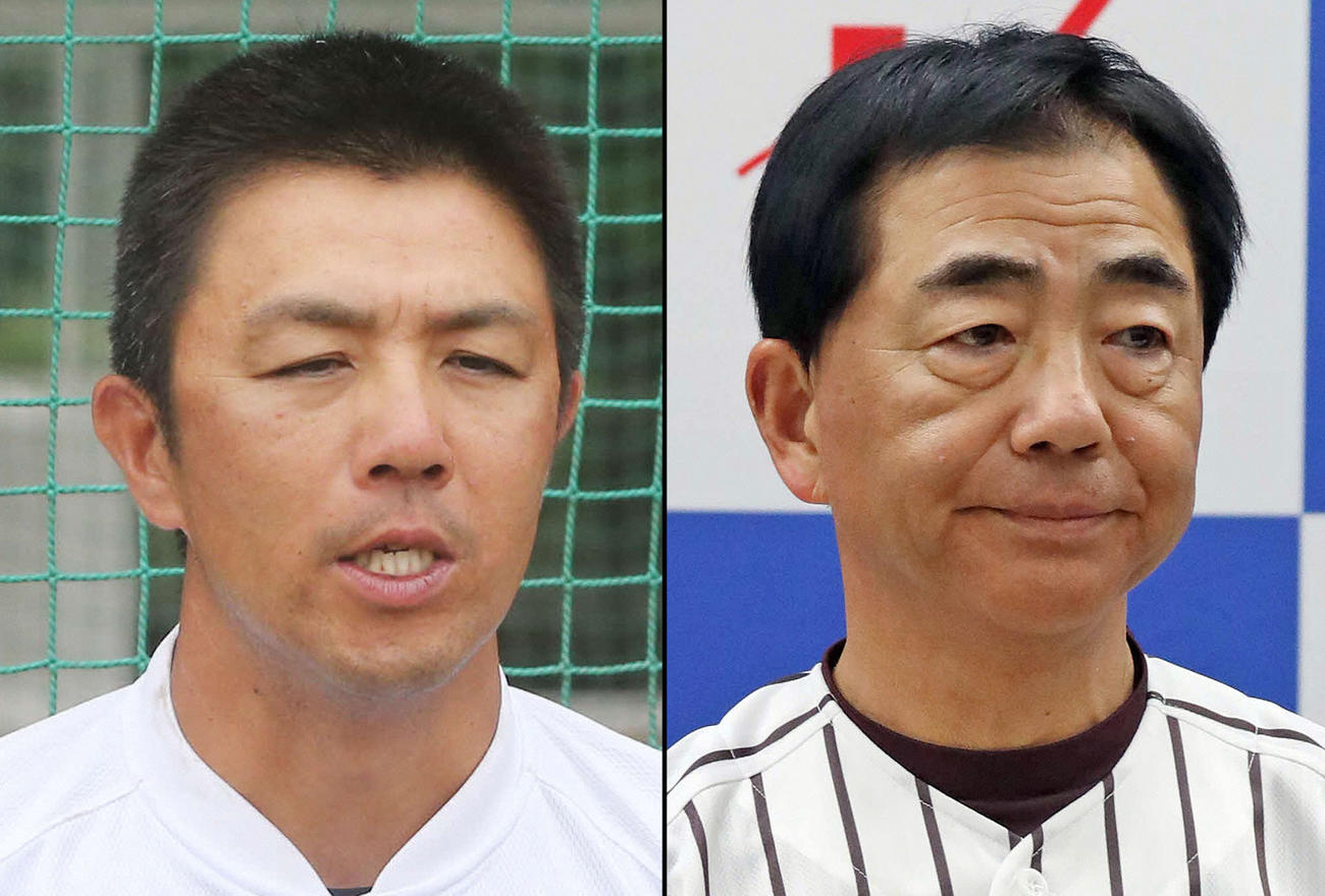 磐城・渡辺監督（左）と国士舘・永田監督