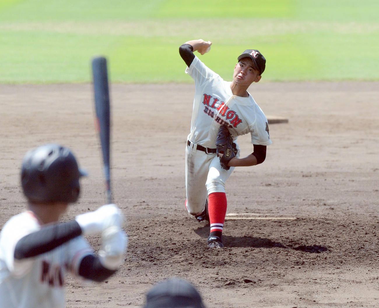 3安打完封でチームを勝利へ導いた日大三島の松永（撮影・河合萌彦）
