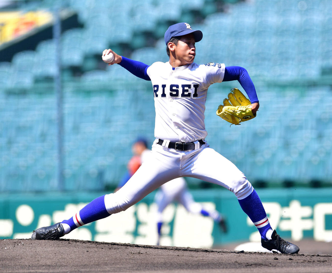 履正社対星稜　履正社先発の岩崎（撮影・岩下翔太）
