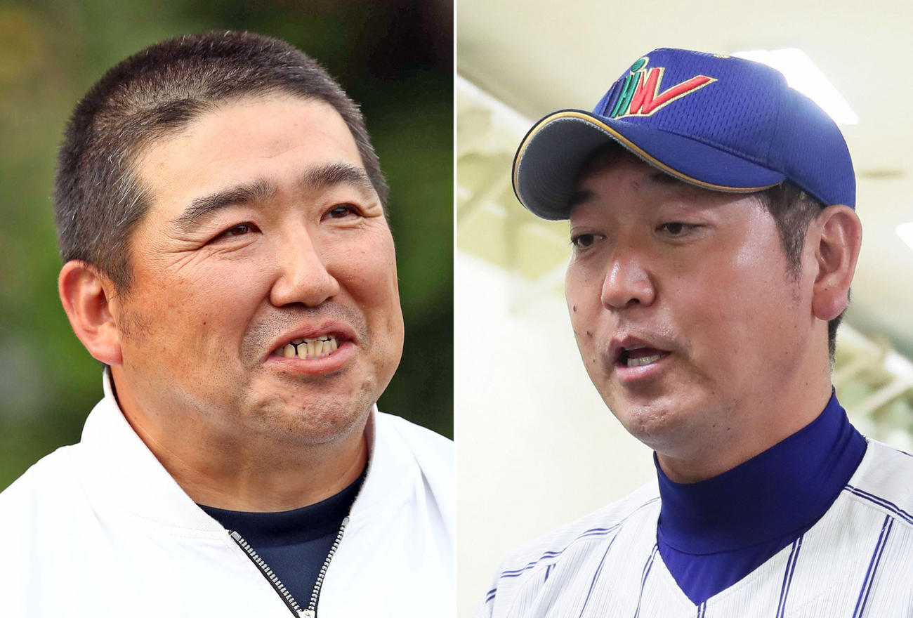帯広農・前田監督（左）と高崎健康福祉大高崎・青柳監督