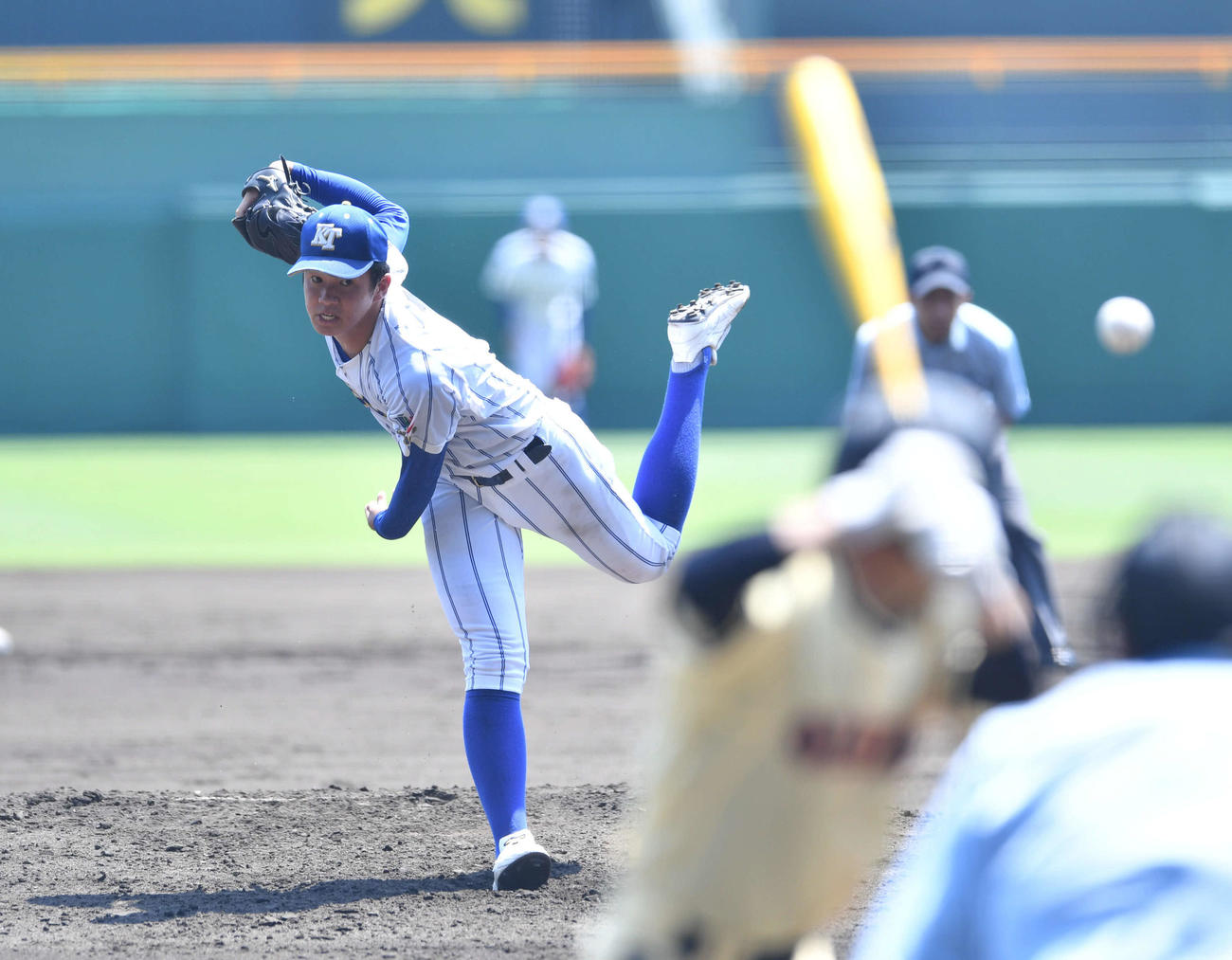 帯広農対健大高崎　健大高崎先発の下慎之介（撮影・岩下翔太）