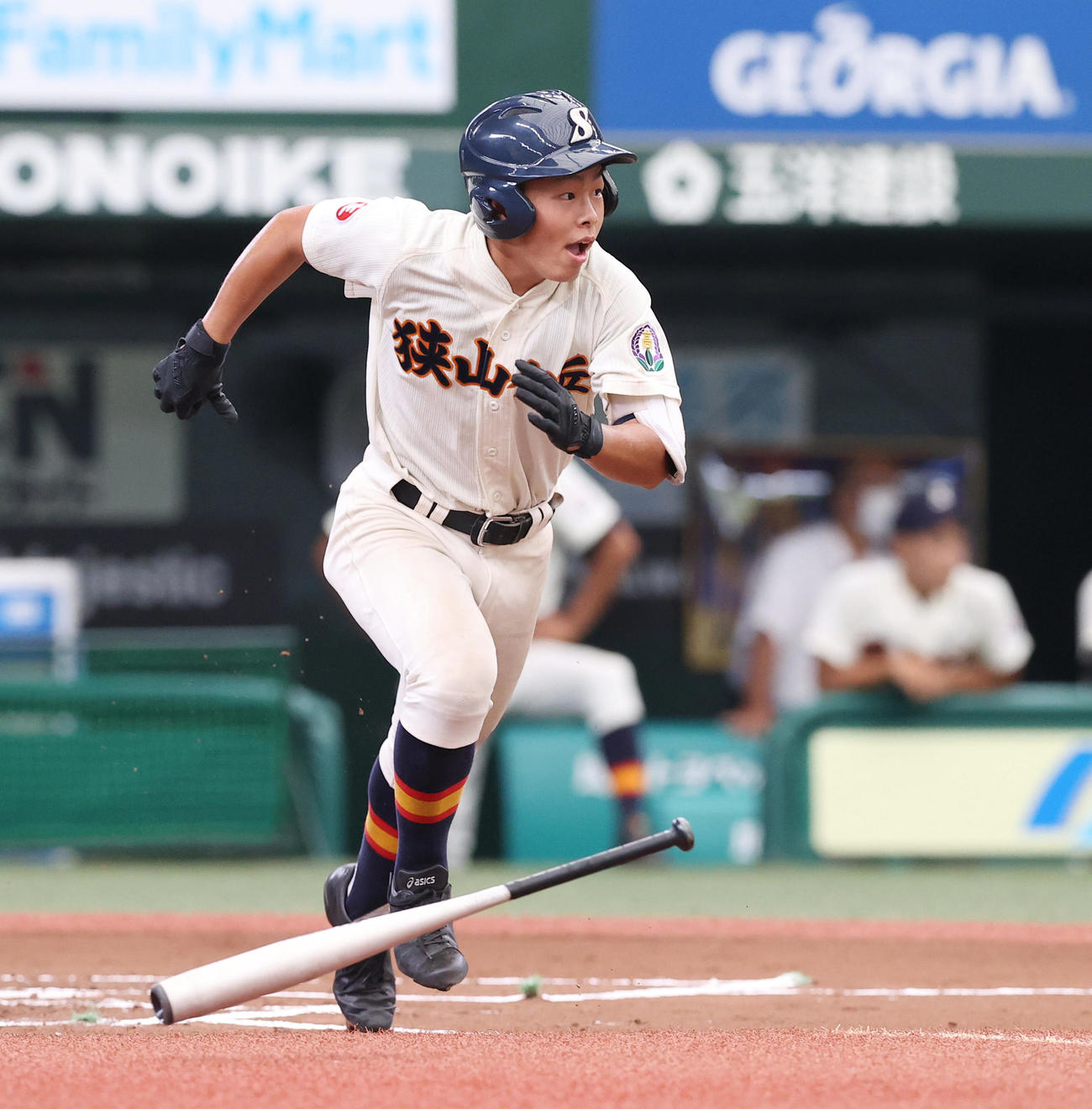 昌平対狭山ケ丘　1回裏狭山ケ丘1死三塁、先制の適時打を放つ正高（撮影・垰建太）