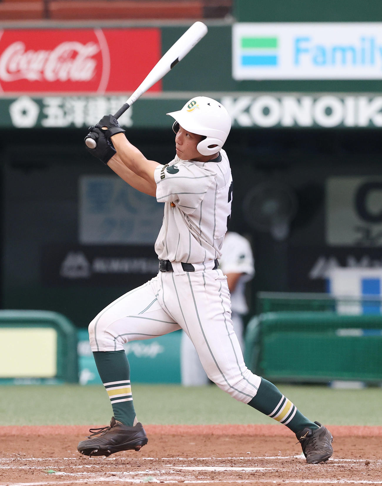 昌平対狭山ヶ丘　5回表昌平1死一、三塁、右犠飛を放つ渡辺（撮影・垰建太）