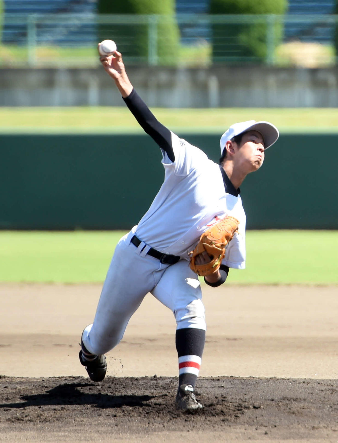 福島北対橘　完投した橘・佐藤快（撮影・相沢孔志）