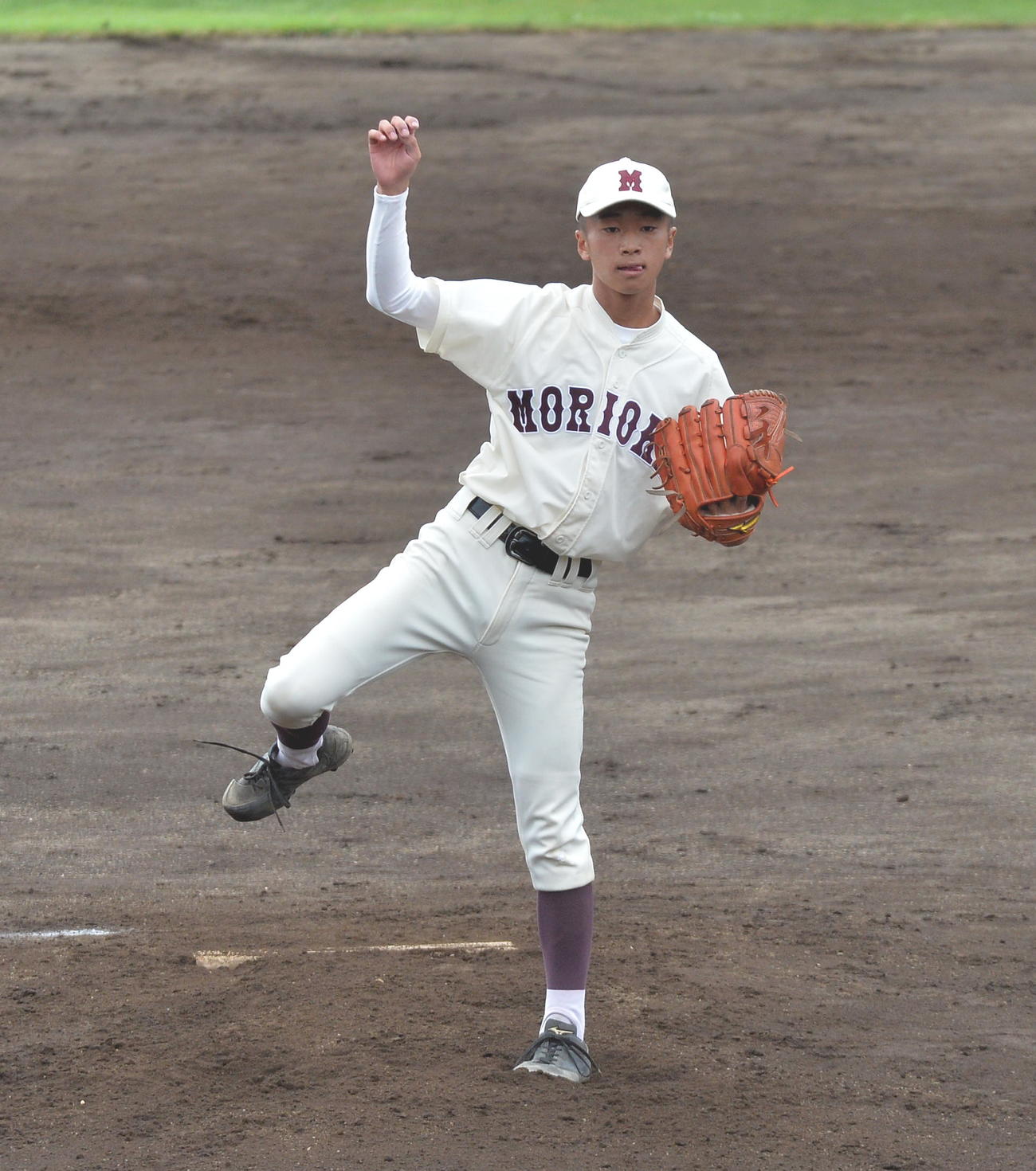 盛岡一対盛岡北　先発した盛岡一・佐々木（撮影・佐藤究）　