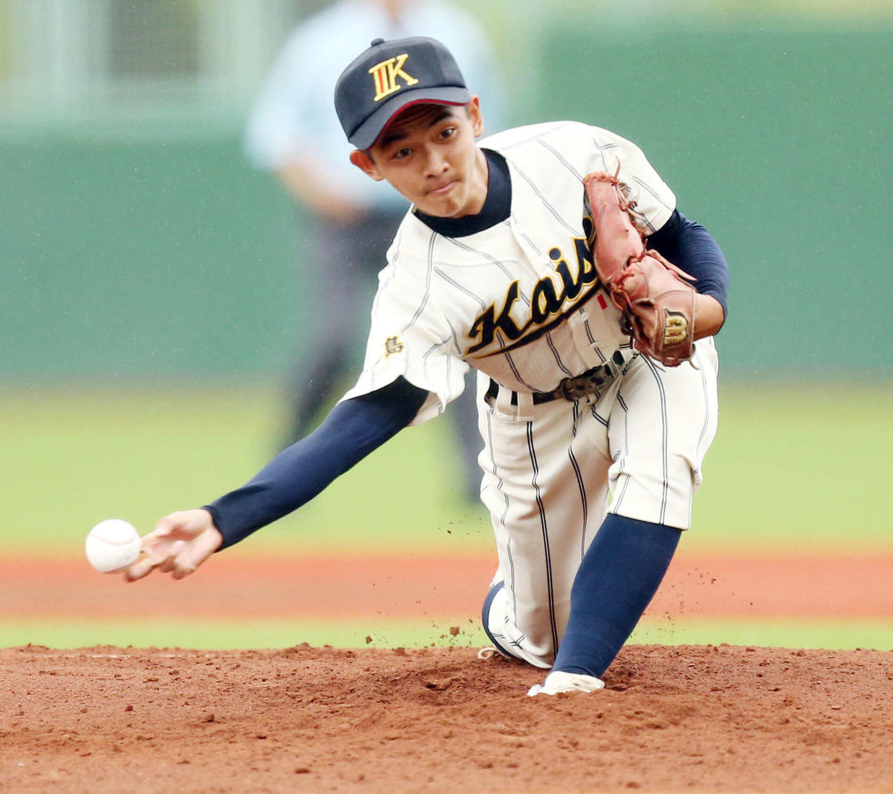力投するいわき海星・田中