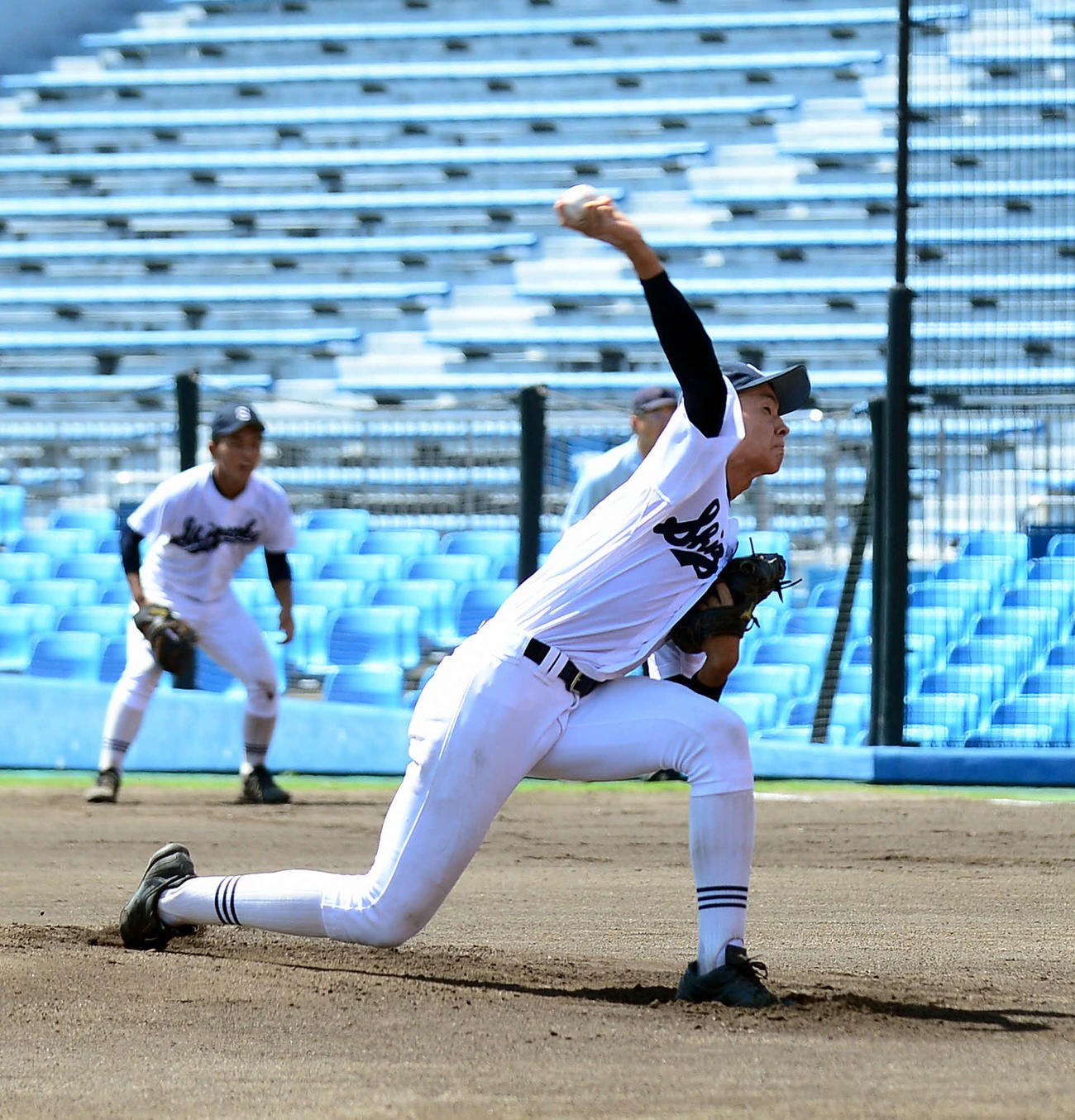 7回1安打無四球無失点と好投した静岡・高須