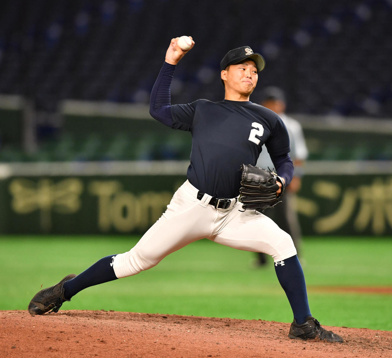 シート打撃に登板する埼玉栄・内田（撮影・柴田隆二）