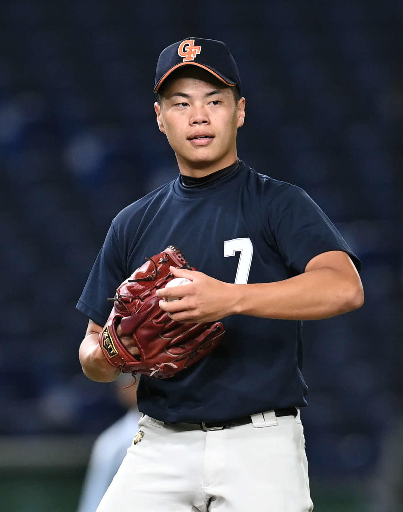 プロ志望高校生合同練習会に参加した学法福島・辻垣高良