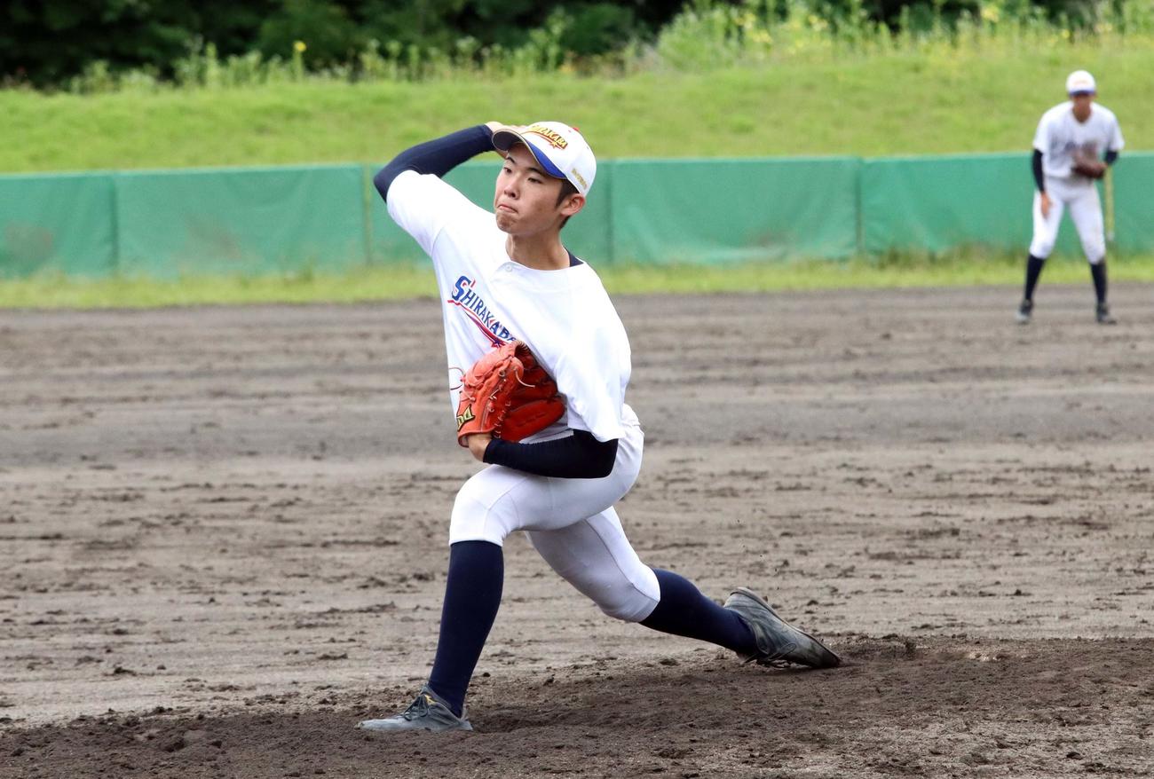 白樺学園・葛西凌央投手（2020年6月28日撮影）