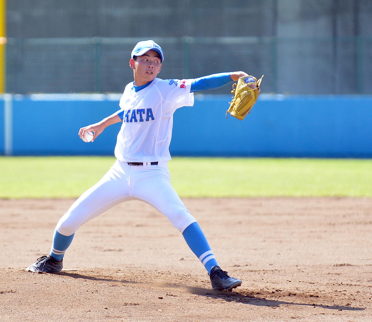 高田対大船渡東　7回2安打完封の高田・平山（撮影・鎌田直秀）