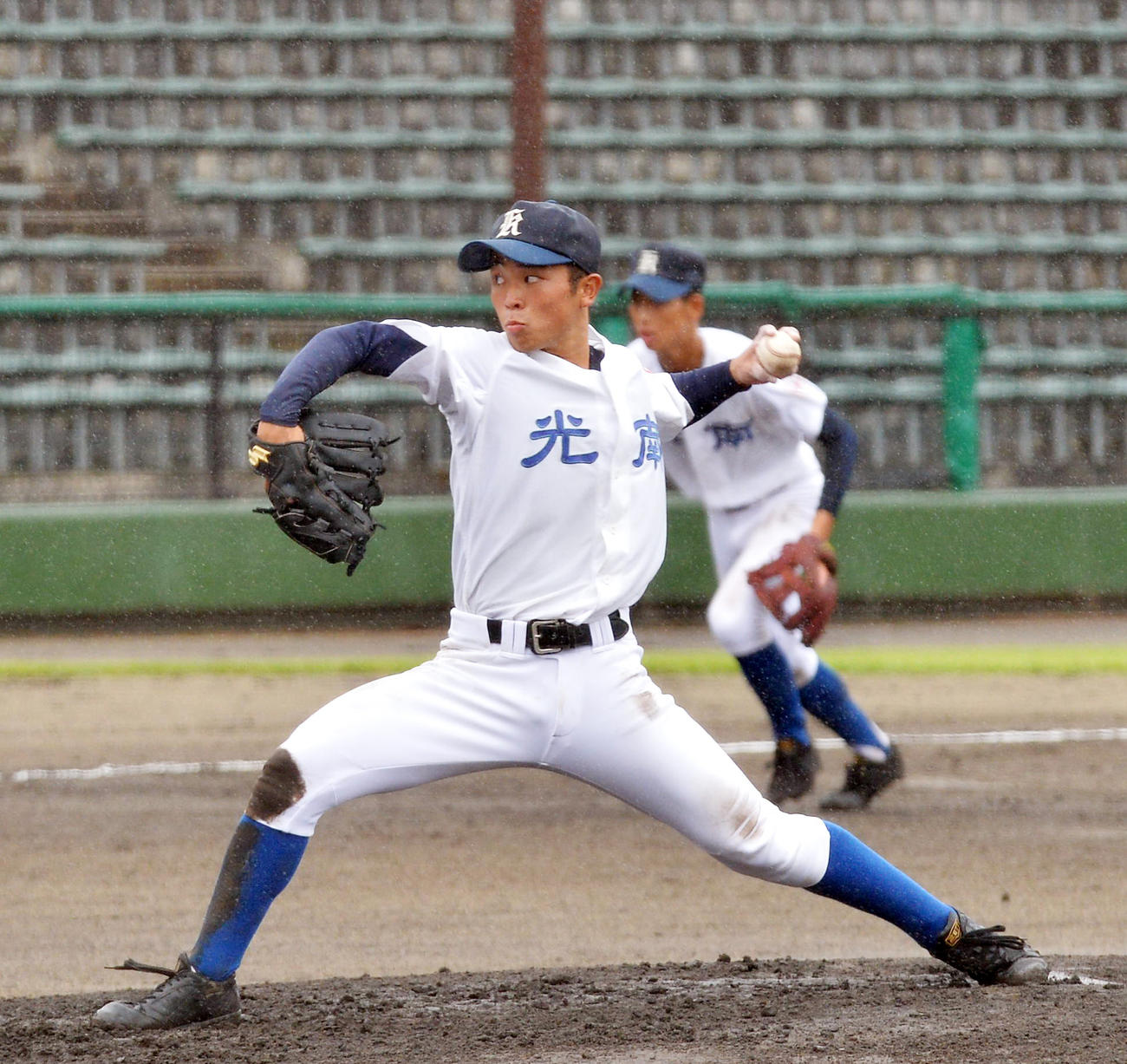先発した光南・星（撮影・佐藤究）
