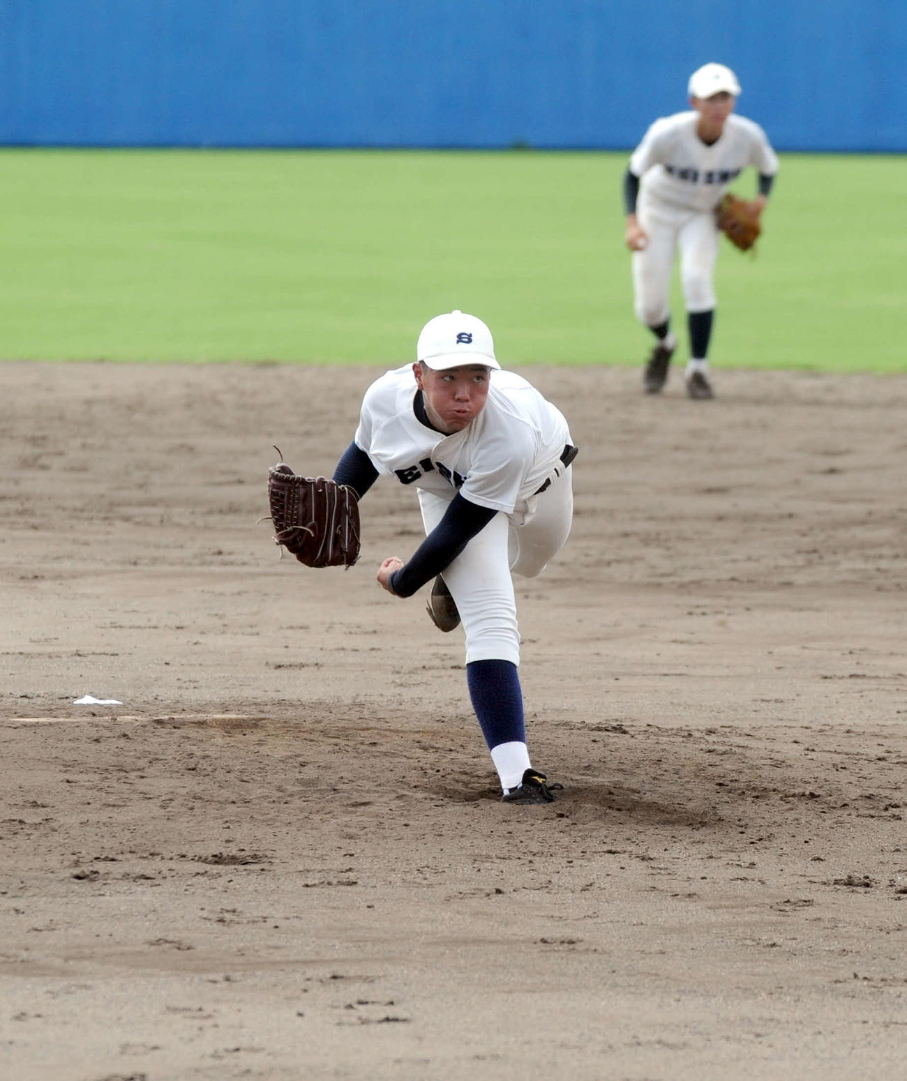 5回から登板し、5イニング2安打無失点で流れをチームに引き寄せた静岡商の中沢