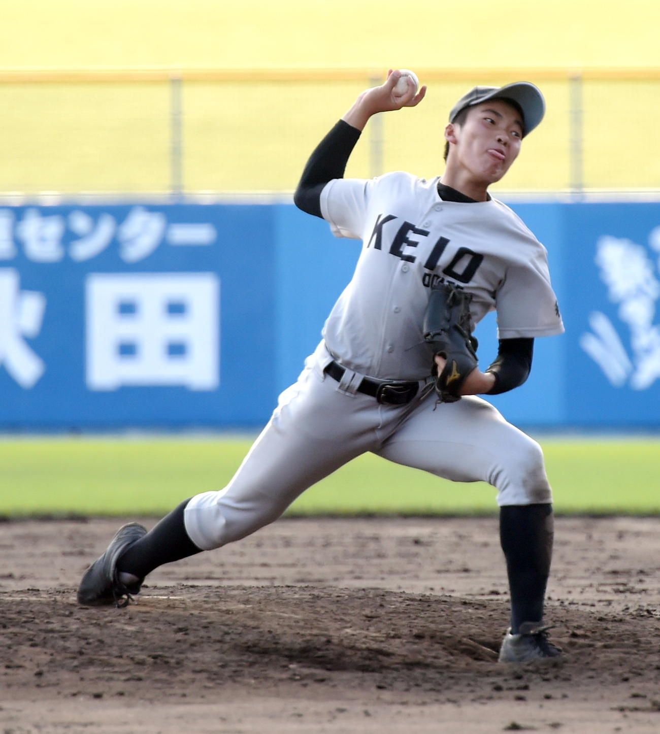 大館桂桜対秋田修英　8回3失点で力投した大館桂桜・安藤（撮影・山田愛斗）