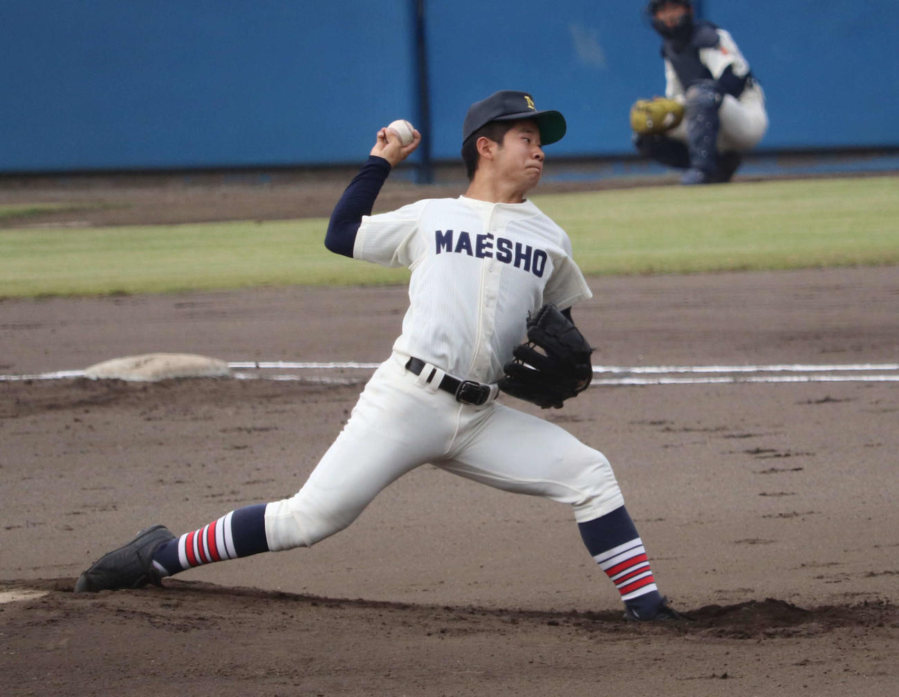 桐生第一対前橋商　9回を完投し、2失点と好投を見せた前橋商・茂田（撮影・小早川宗一郎）