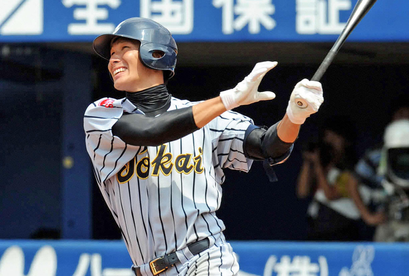 東海大相模高時代の大田泰示（2008年7月27日撮影）