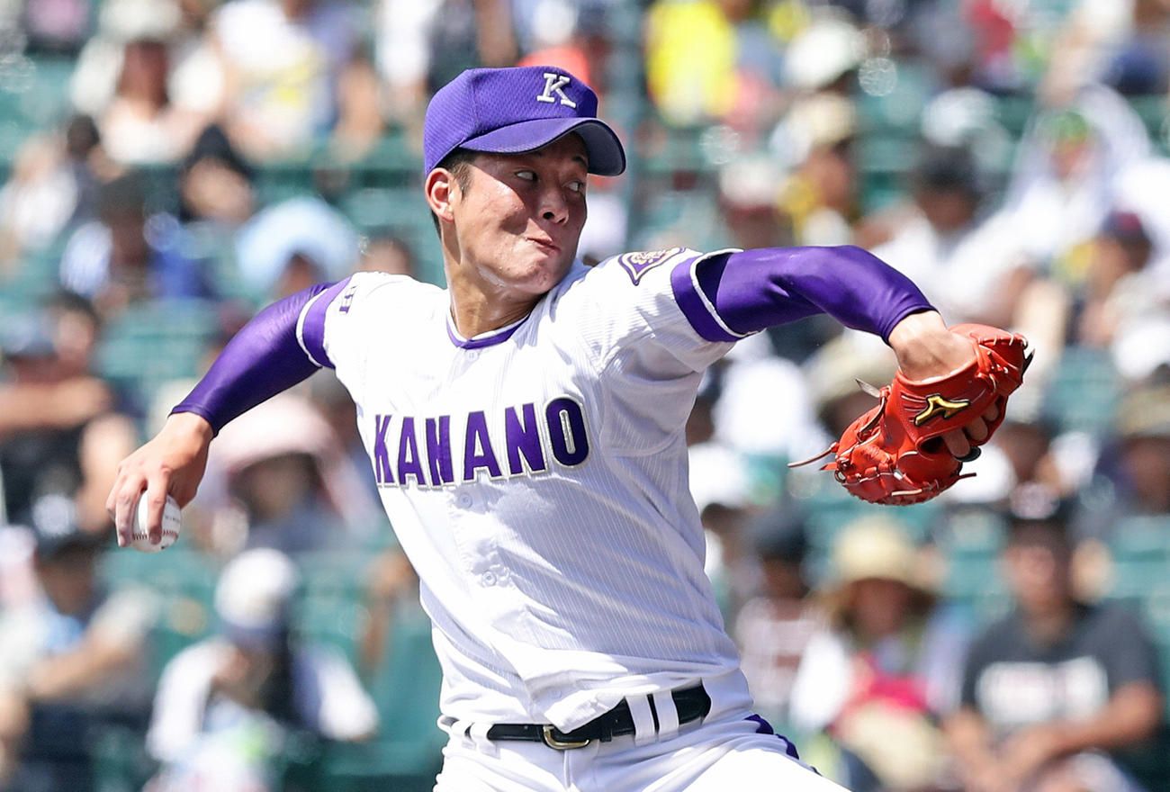 金足農高時代の吉田輝星（2018年8月17日撮影）