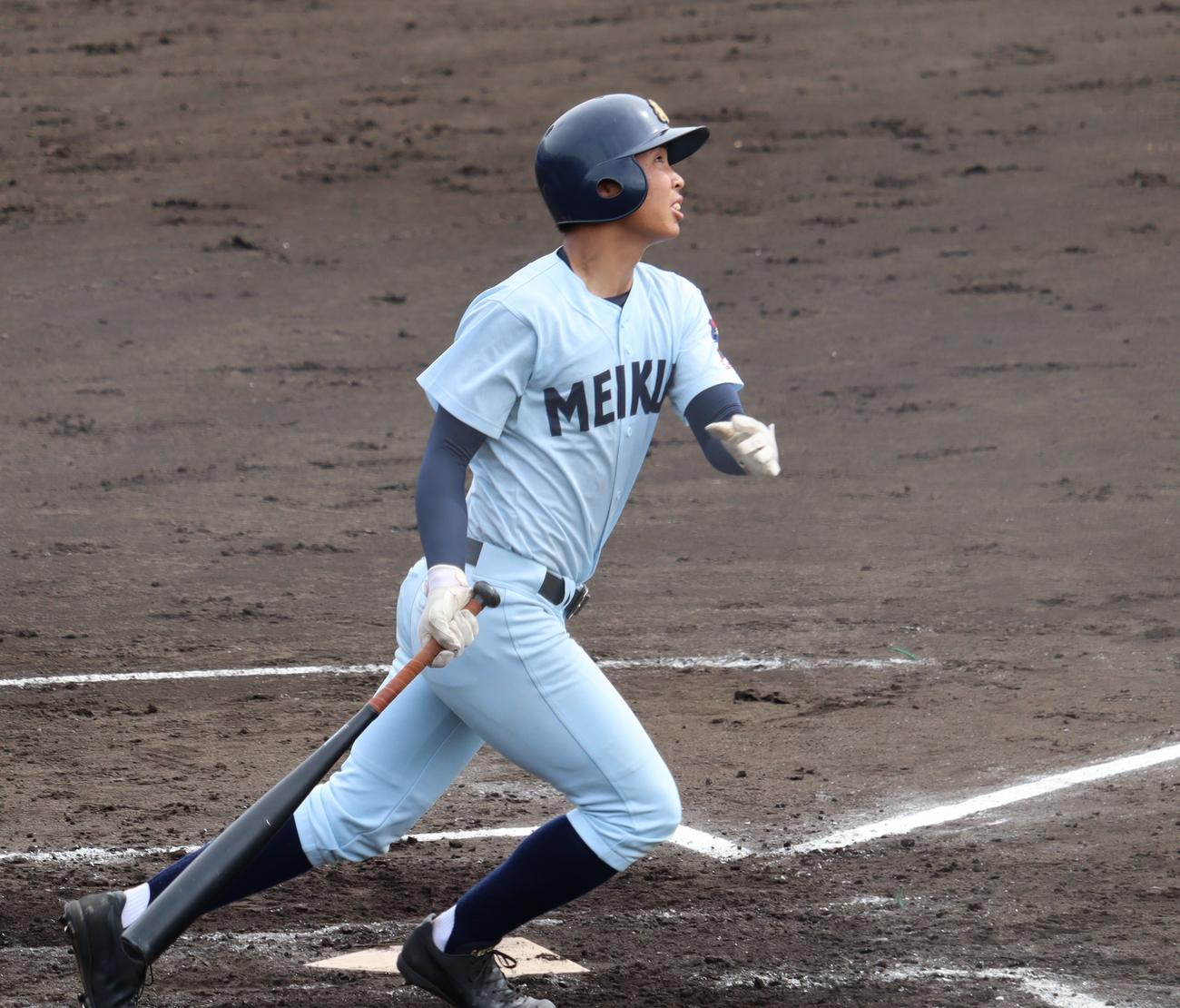3回、同点のソロ本塁打を放った高橋