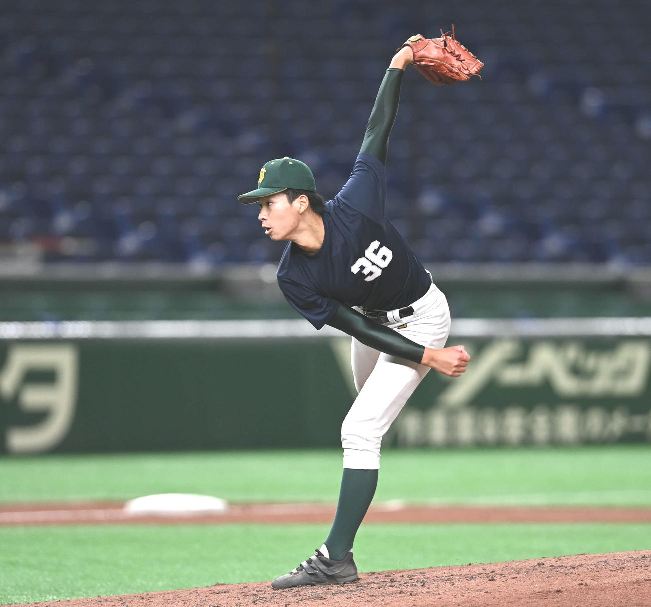 9月6日、プロ志望高校生合同練習会シート打撃で登板する静清・高橋楽