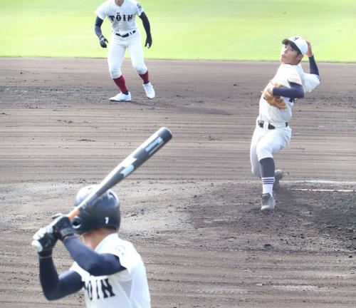 先発した長田・松田宰投手