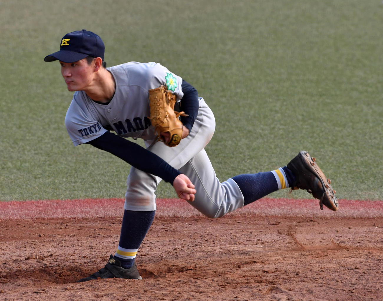 帝京対小山台　6回を3安打無失点でコールド勝ちした小山台・木暮（撮影・柴田隆二）