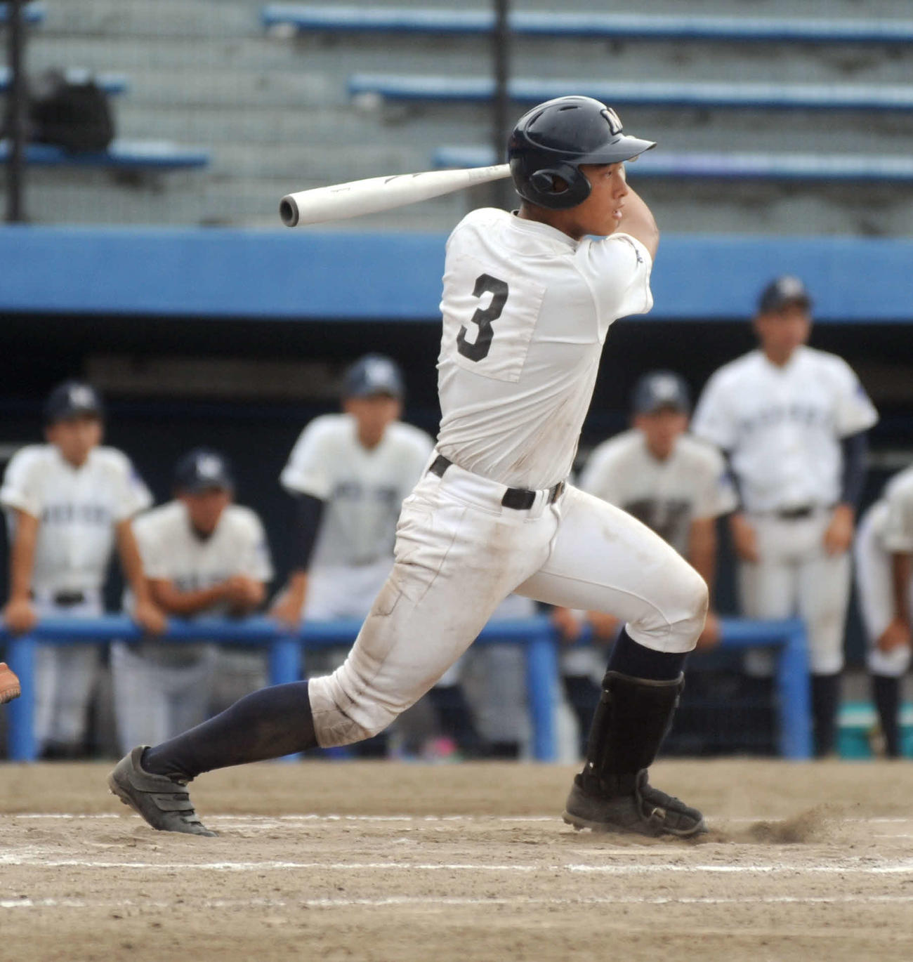 主砲として、打線をけん引した藤枝明誠・斉藤