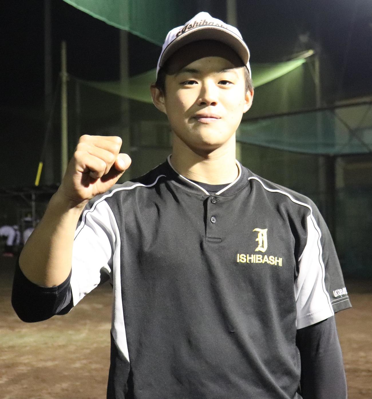 関東地区の21世紀枠候補に選ばれた石橋の小林主将（撮影・古川真弥）