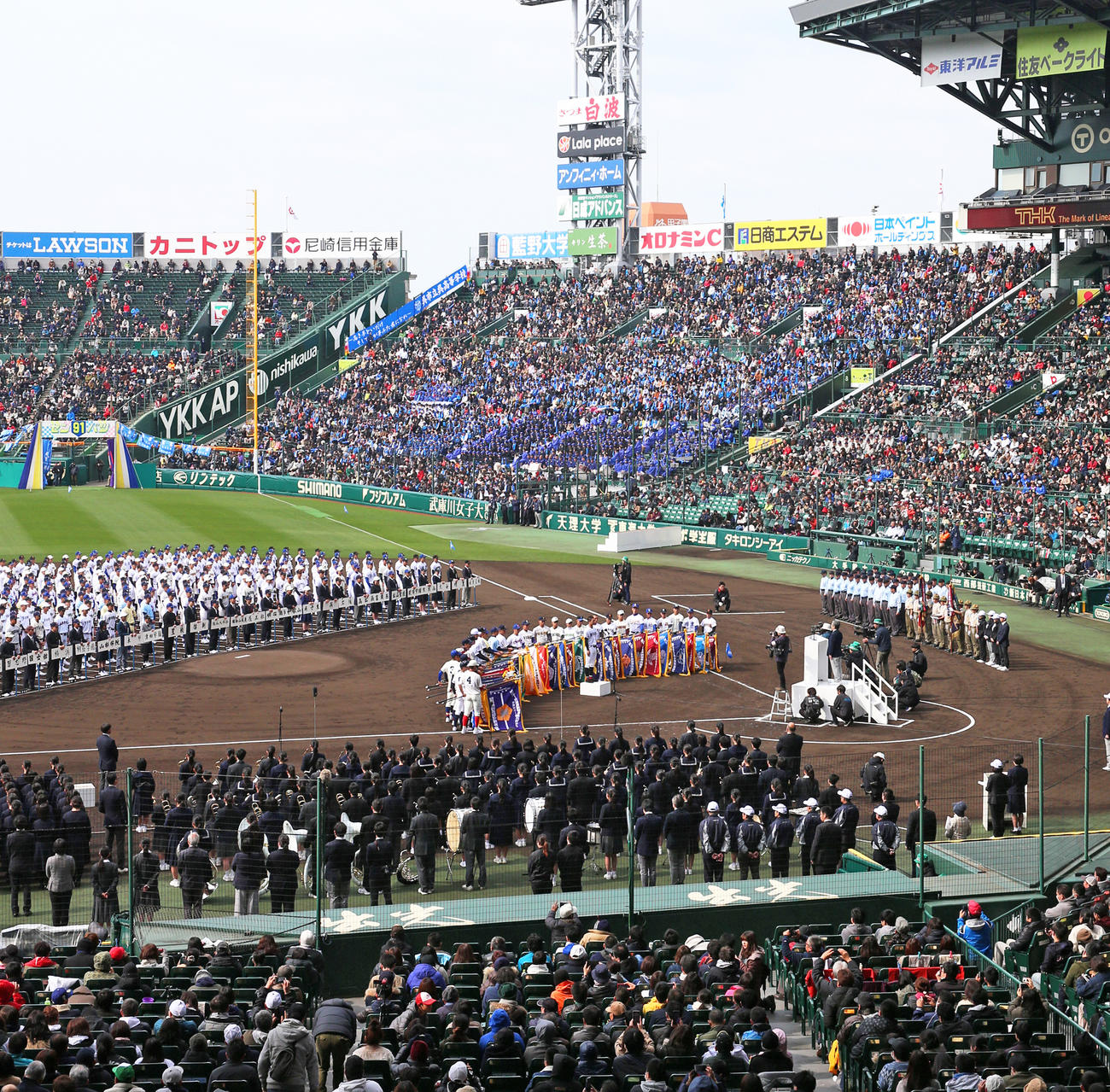 第91回センバツ高校野球大会の開会式（2019年3月23日撮影）
