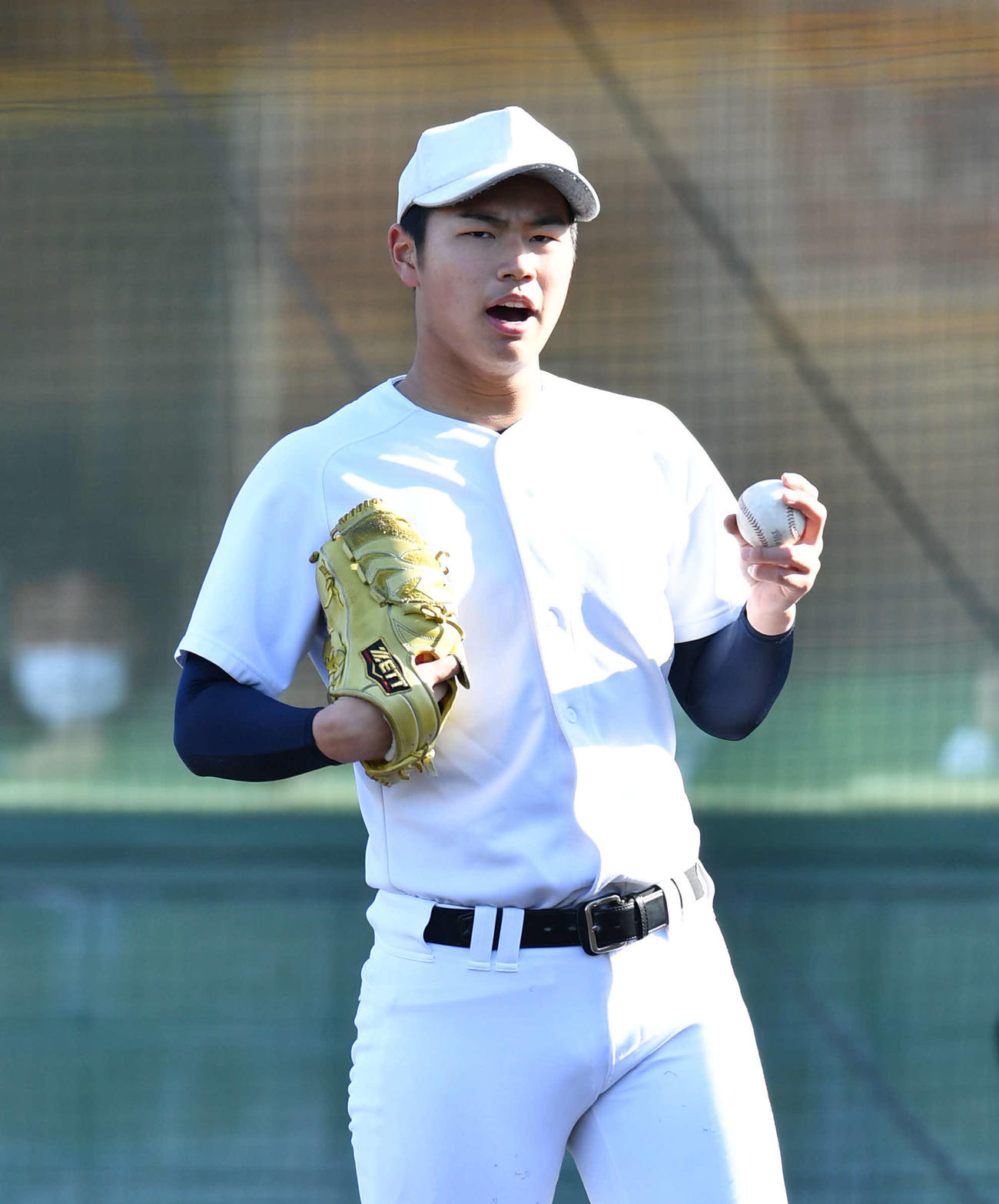 大阪桐蔭・松浦（2021年1月4日撮影）
